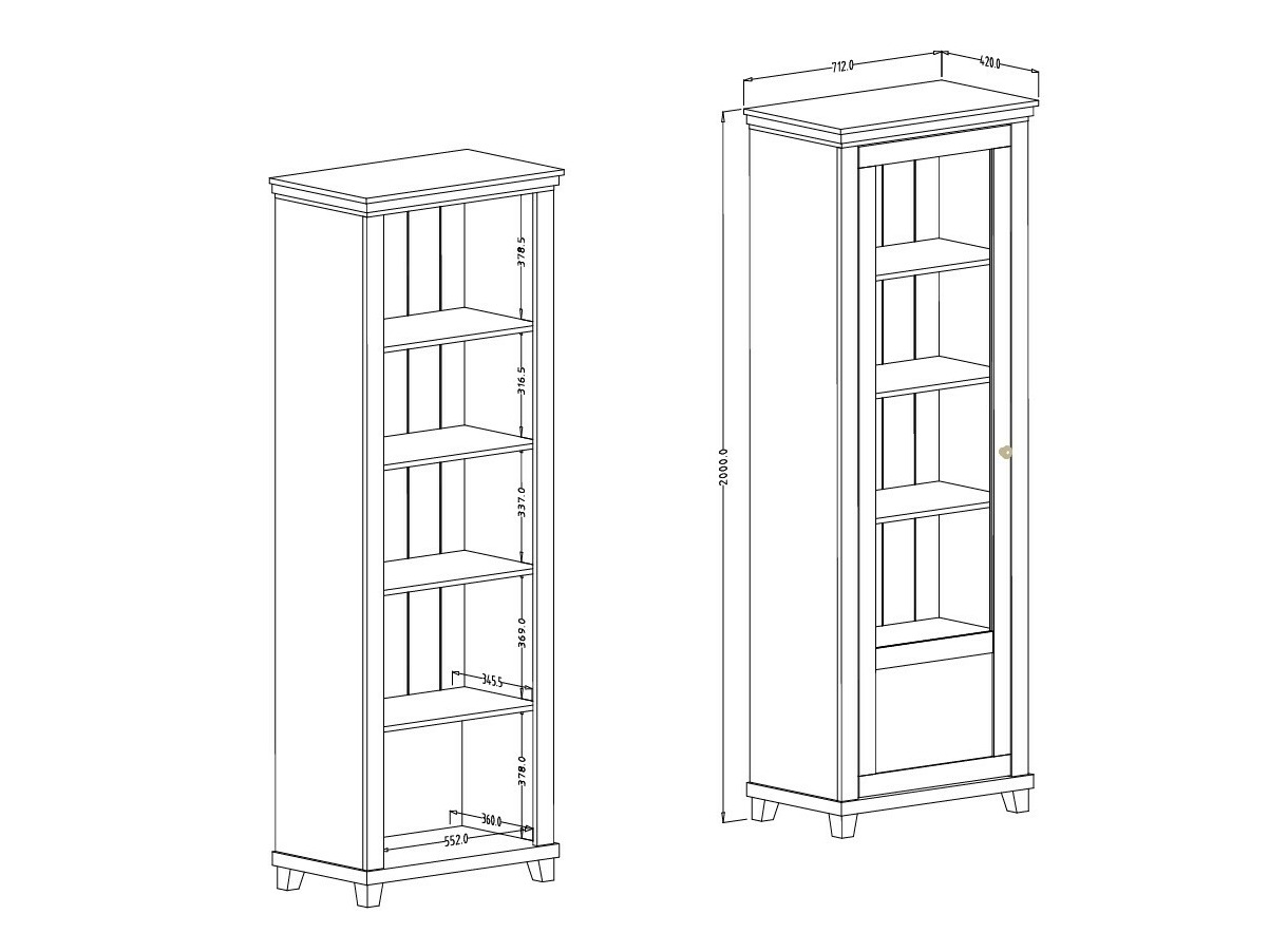 Könyvespolc Tolnue 101 (Sötétzöld + Lefkas tölgy)