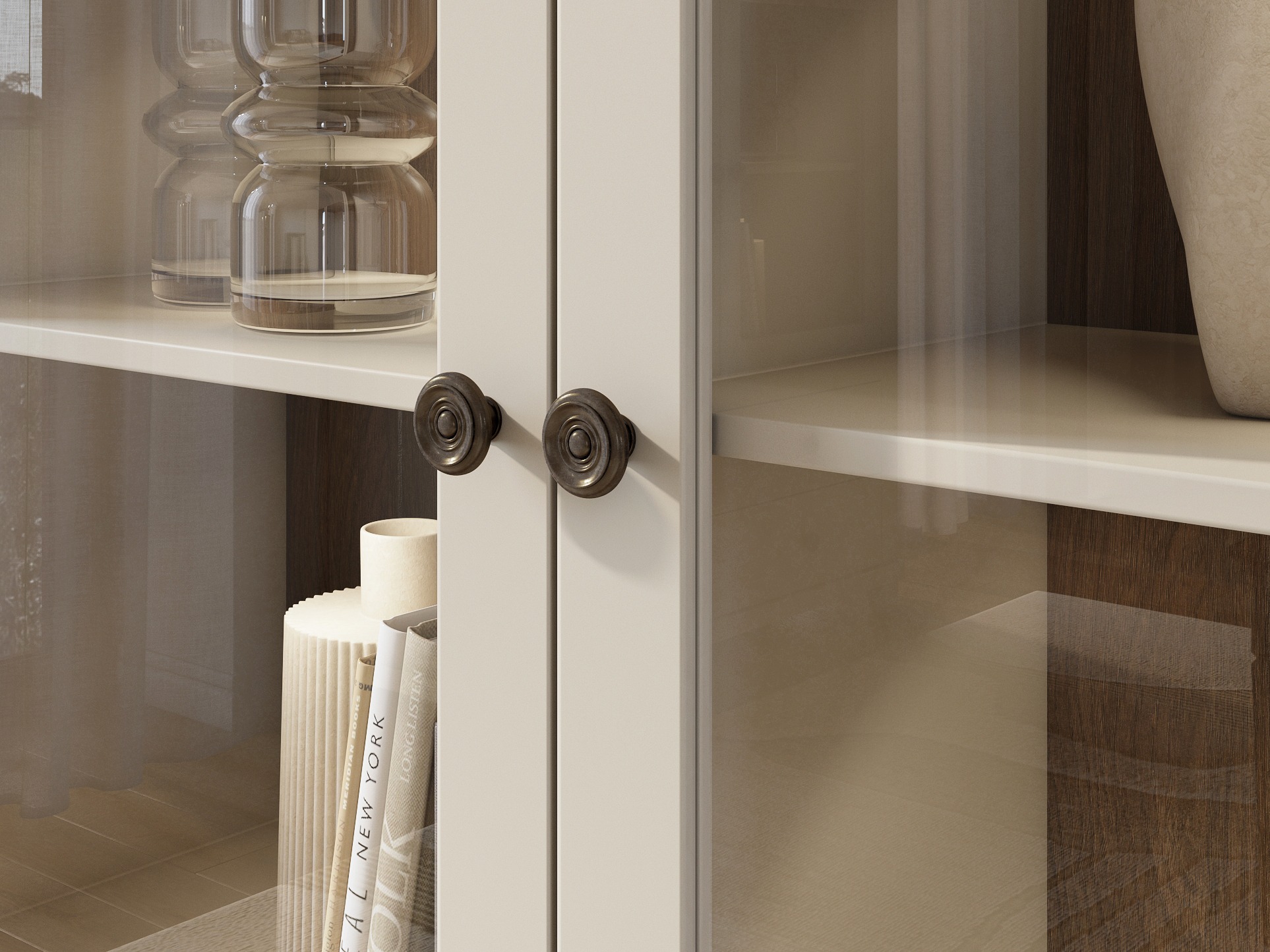 Könyvespolc Tolnue 102 (Világos bézs + Tölgy)