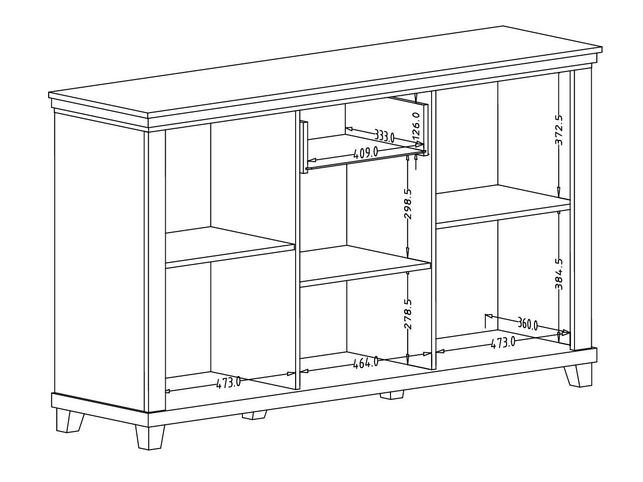 Komód Tolnue 106 (Világos bézs + Tölgy)