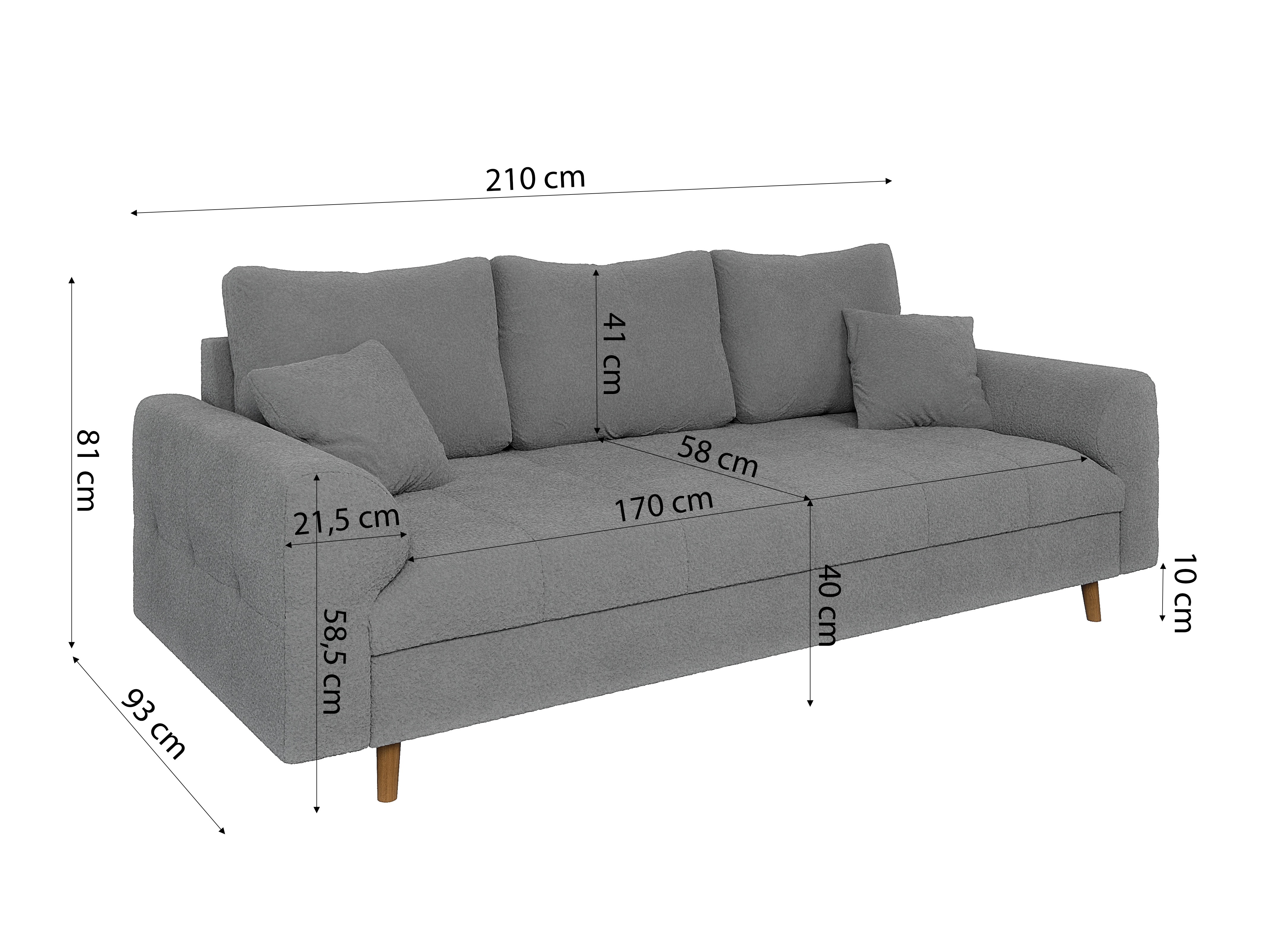 Kanapé Elbmori 105 (Coral 75)