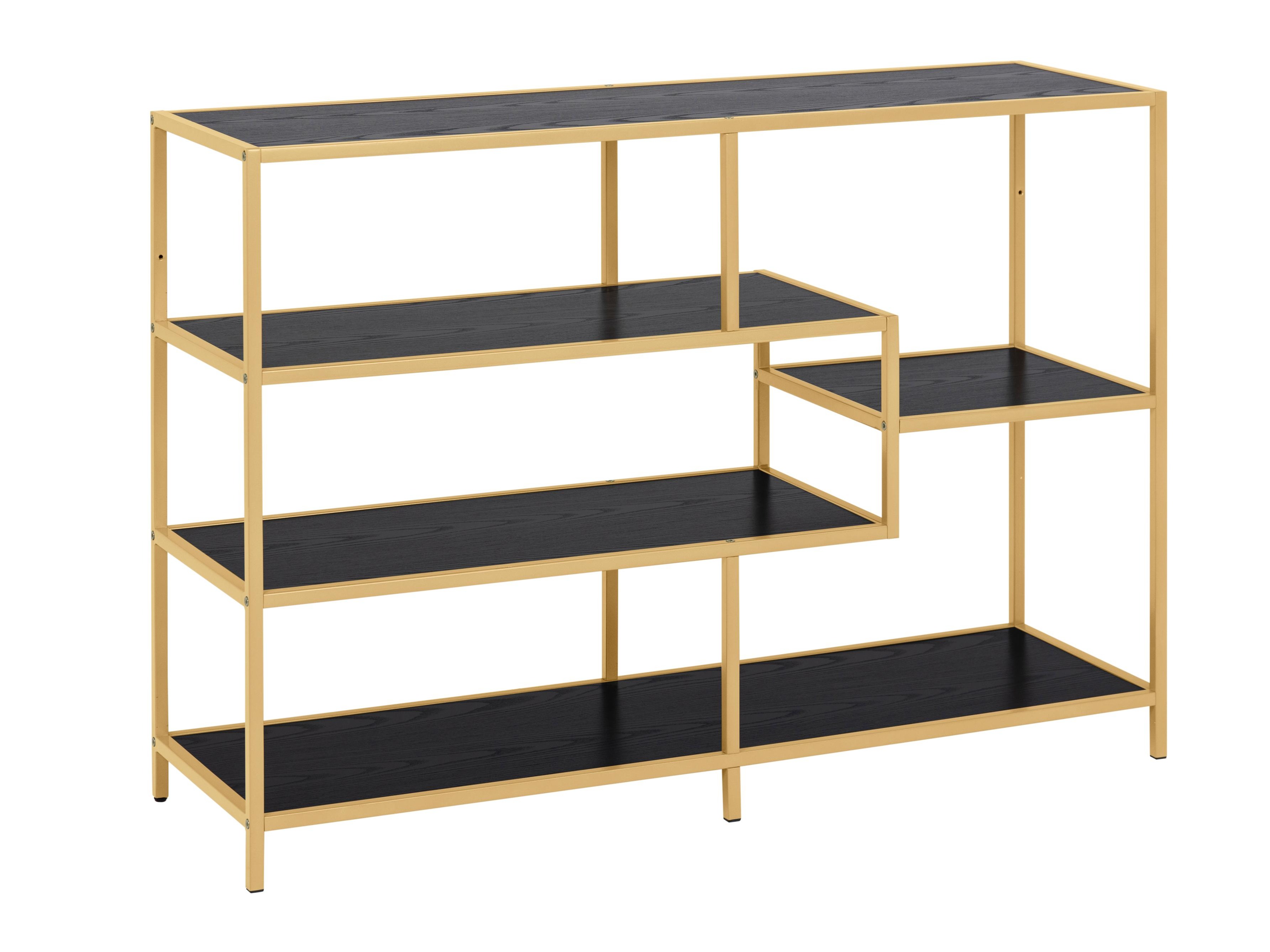 Könyvespolc Norsica Sevferi 102 (Fekete hamu + Aranysárga)