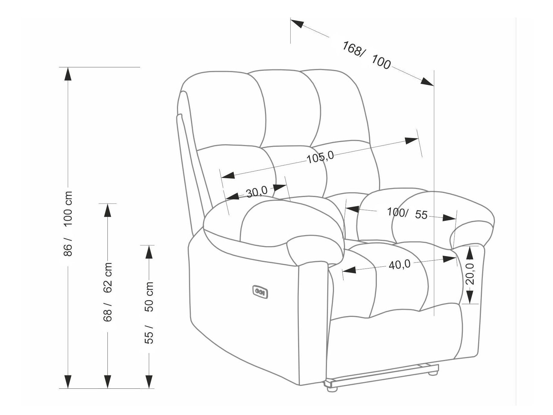 Relax fotelágy Houston 2080 (Bézs)