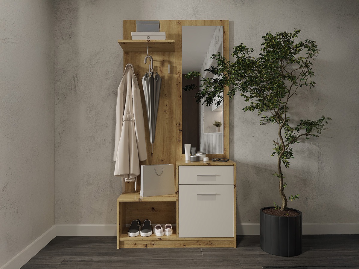 Előszoba garnitúra Houston 2084 (Artisan tölgy + Kasmír)