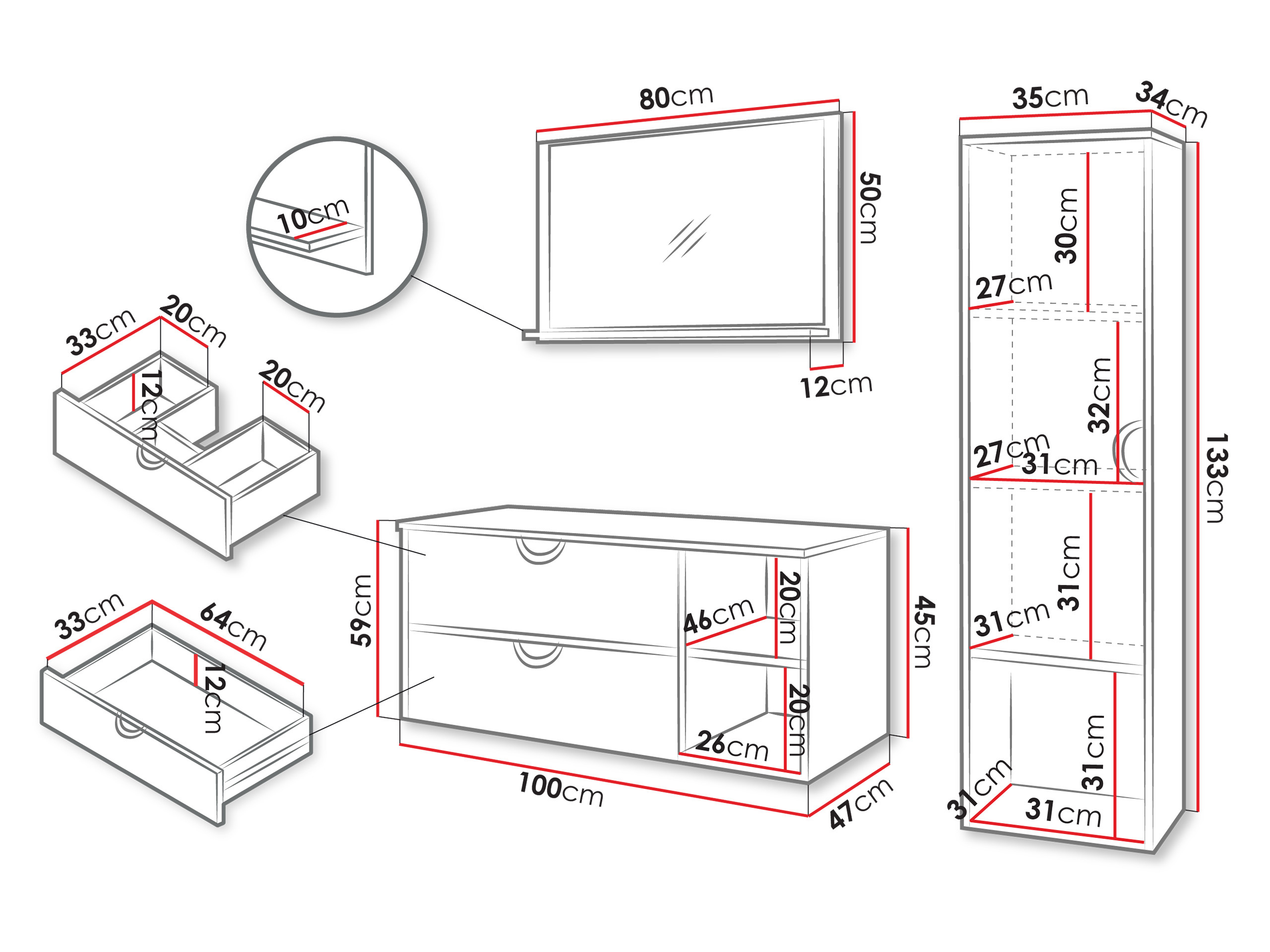 Fürdőszobai garnitúra Sodalis (Kasmír)
