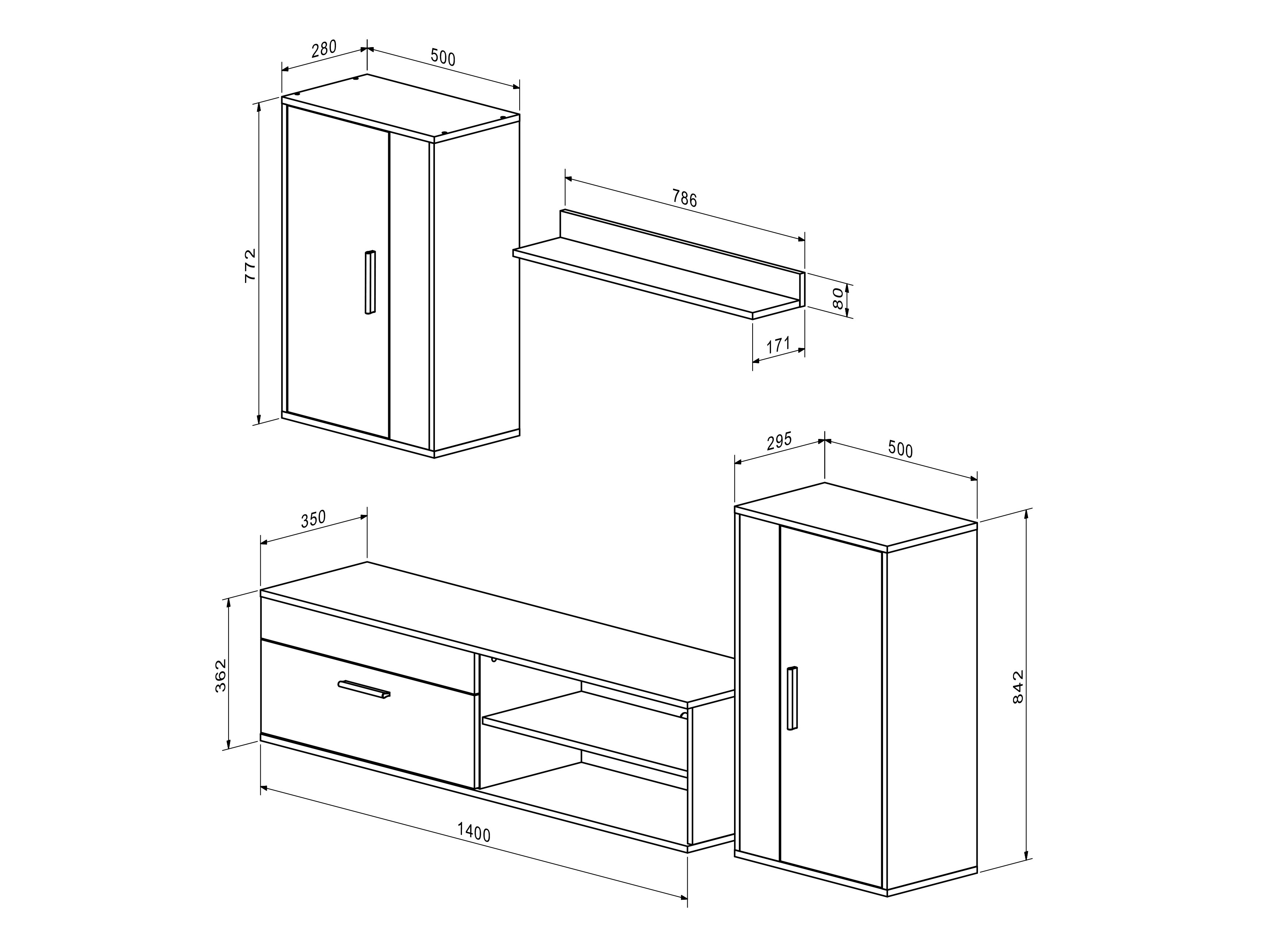 Nappali szett Houston 2087 (Artisan tölgy + Kasmír)