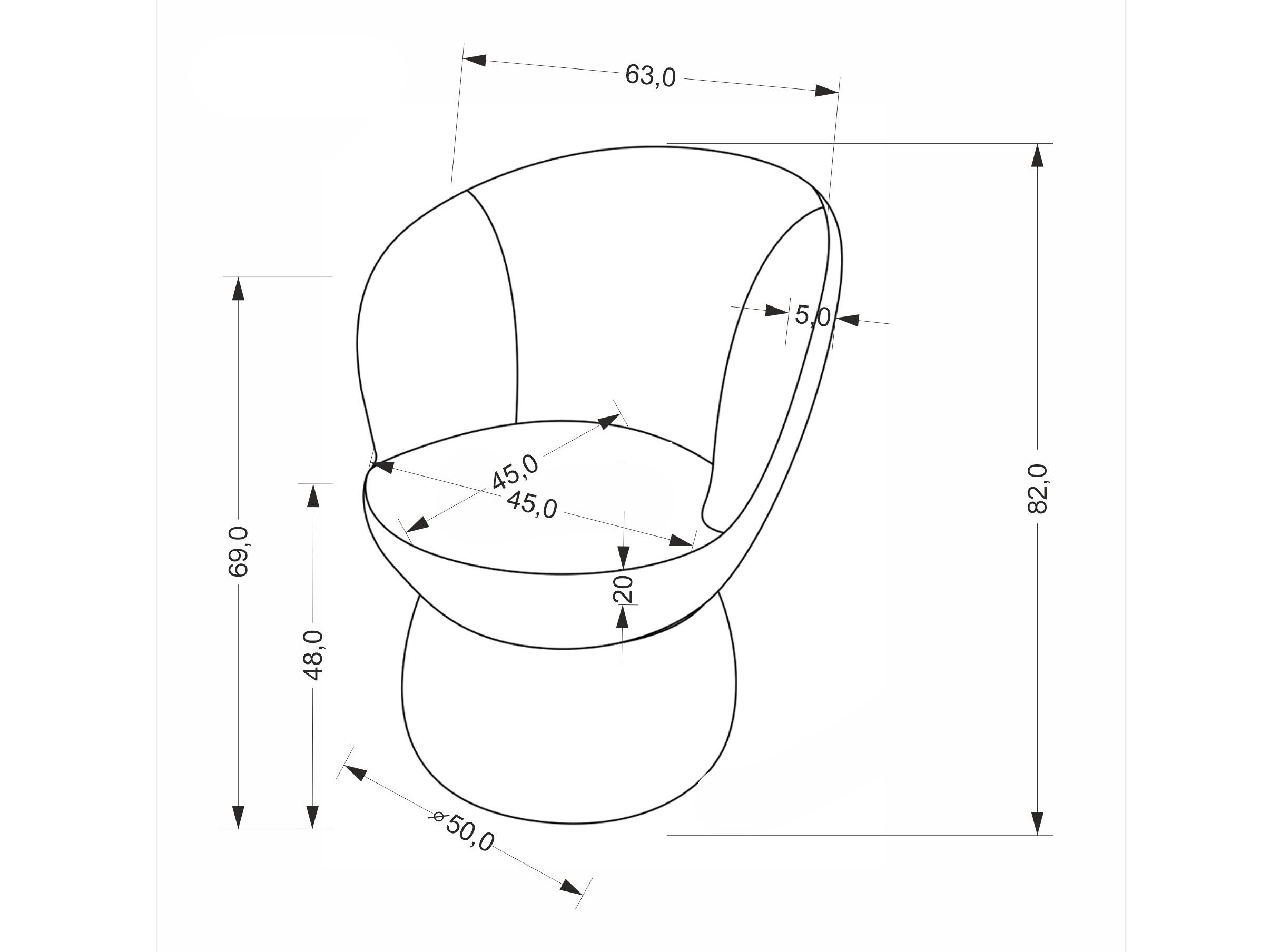 Szék Houston 2082 (Szürke)