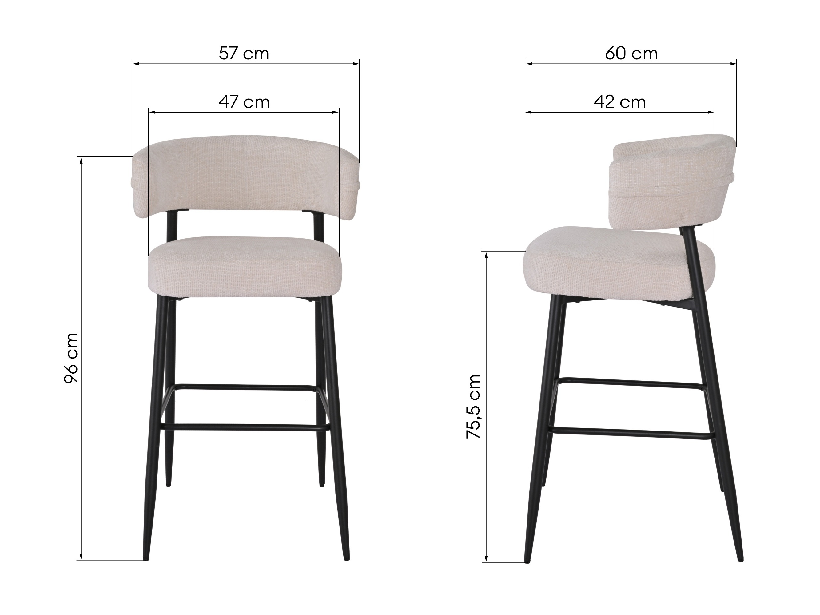 Bárszék Burleson 663 (Krém)