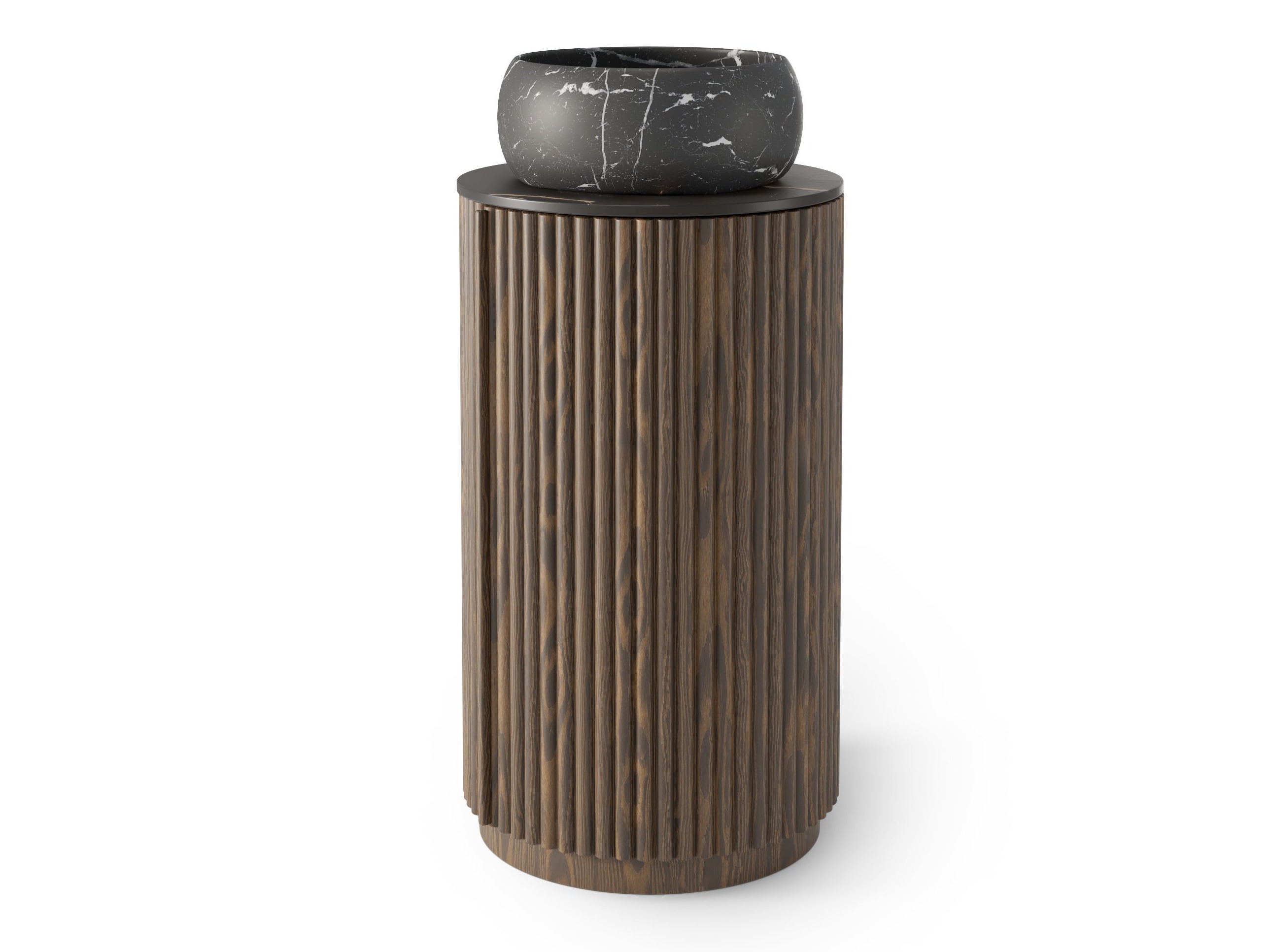 Mosdó alatti álló szekrény Burleson 503 (Dió + Fekete)