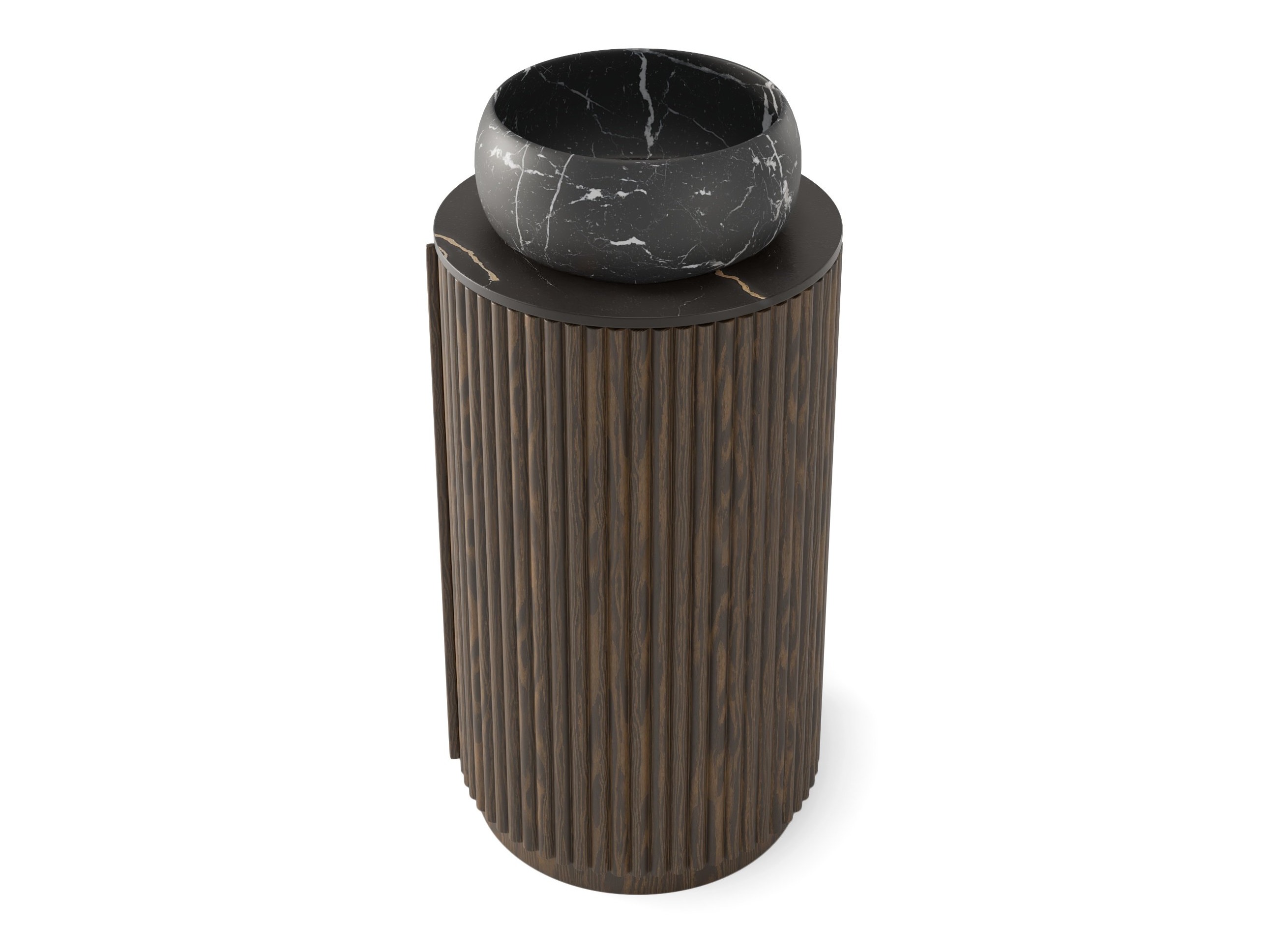 Mosdó alatti álló szekrény Burleson 503 (Dió + Fekete)