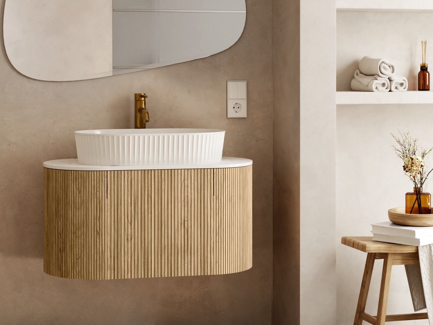 Fali szekrény mosdónak Burleson 506