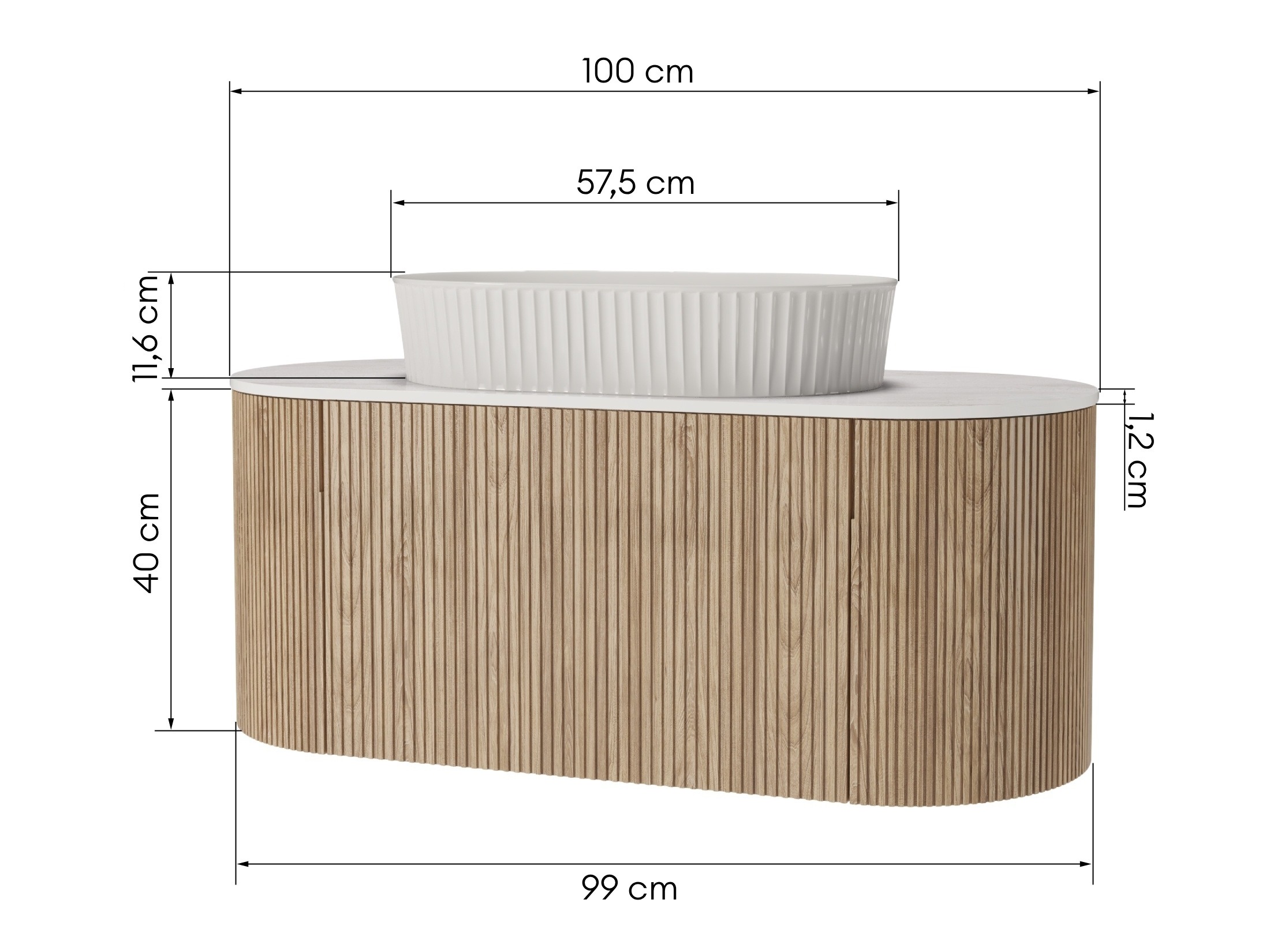 Fali szekrény mosdónak Burleson 507