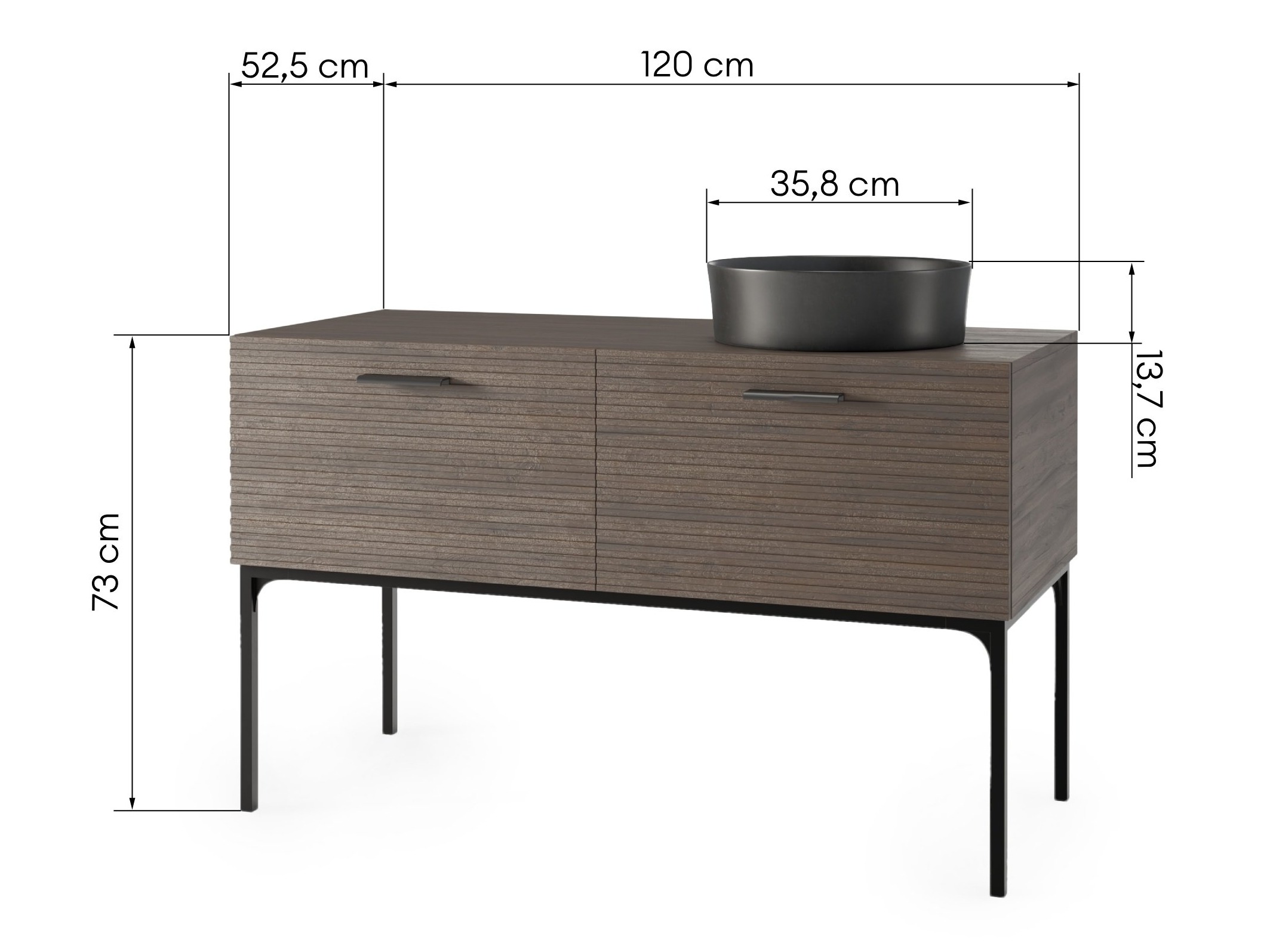 Mosdó alatti álló szekrény Burleson 508