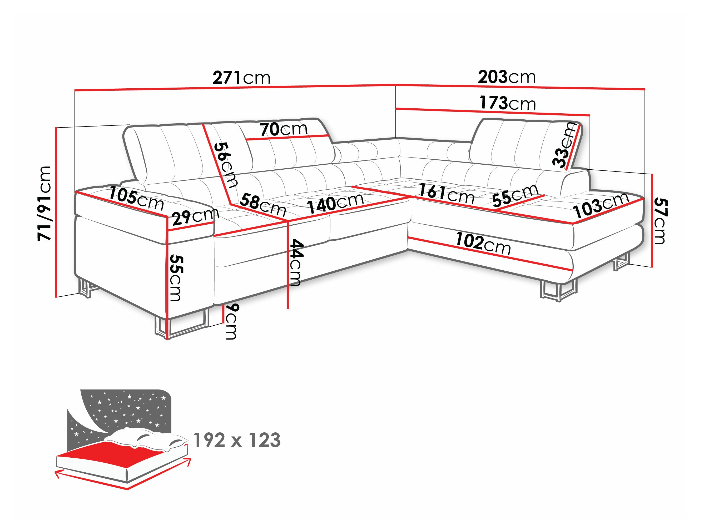Sarokkanapé Comfivo 247 (Venus bársony 2932)