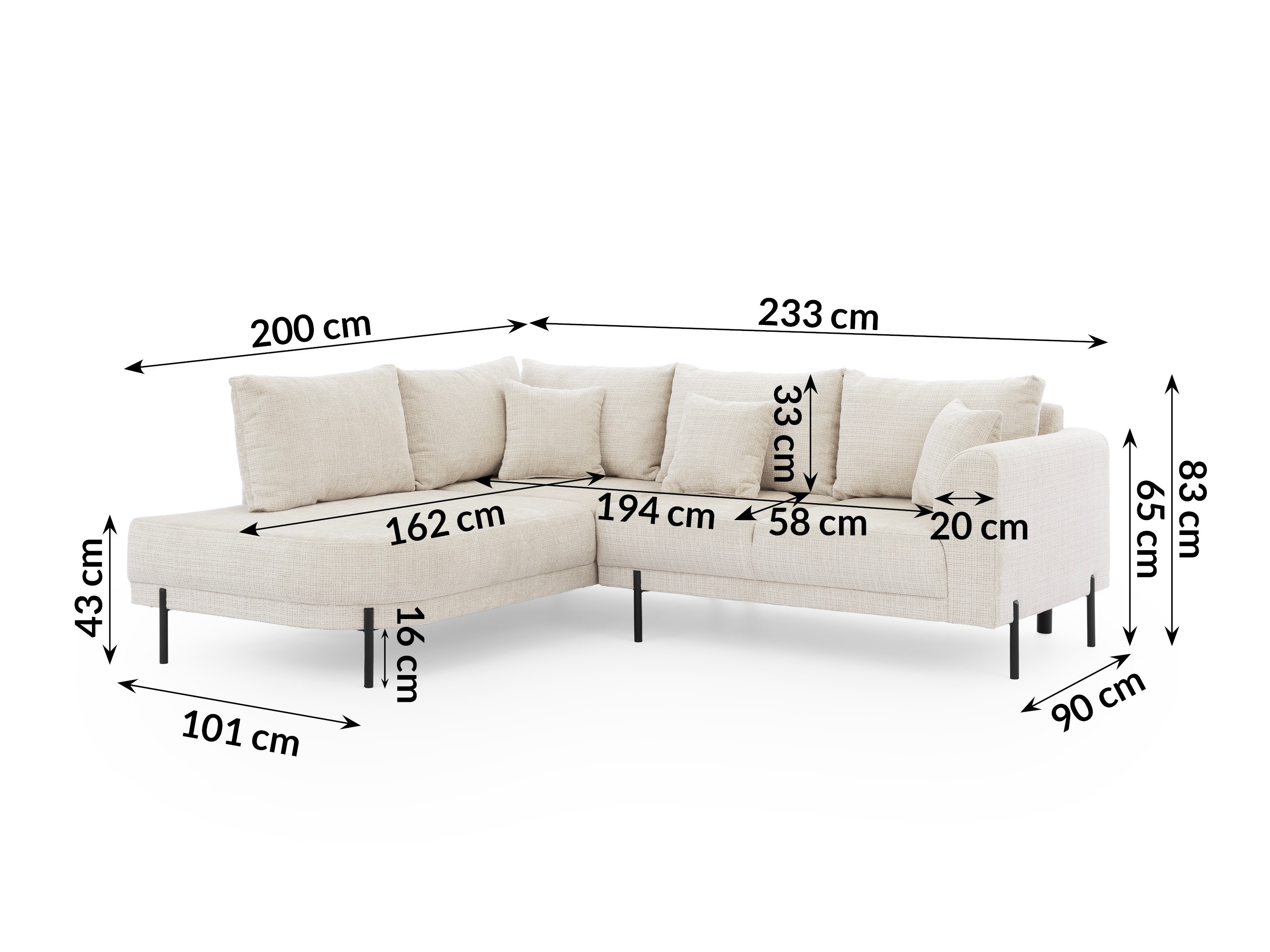 Sarokkanapé Rocklin 123 (Cremona 02)