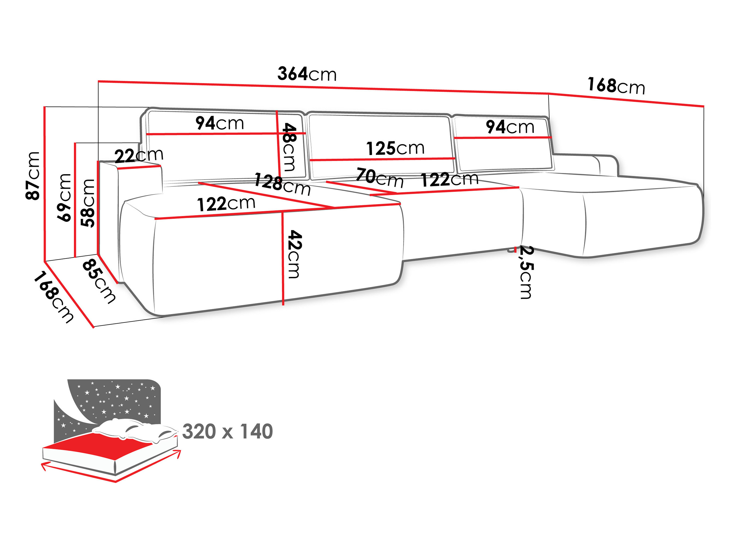 Sarokkanapé Bountiful 106 (Velo 623)