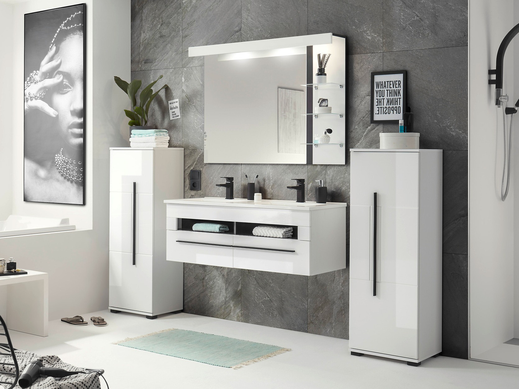 Beépített fürdőszoba szekrény SH10553