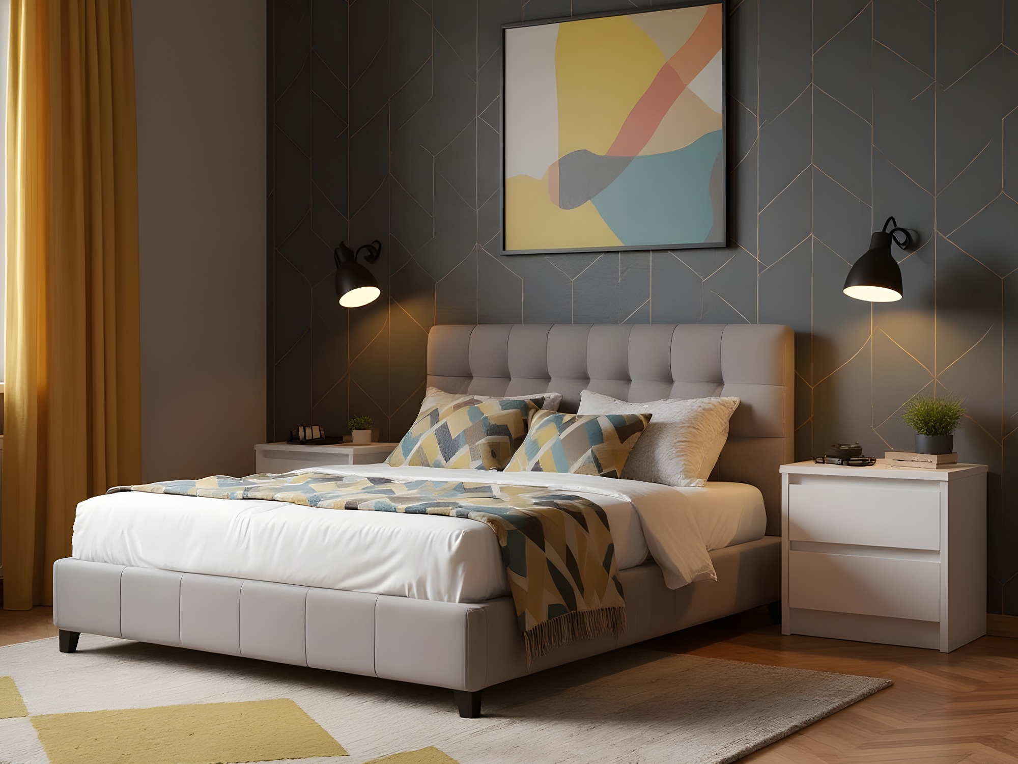 Éjjeliszekrény Ontario 197 (Fehér)