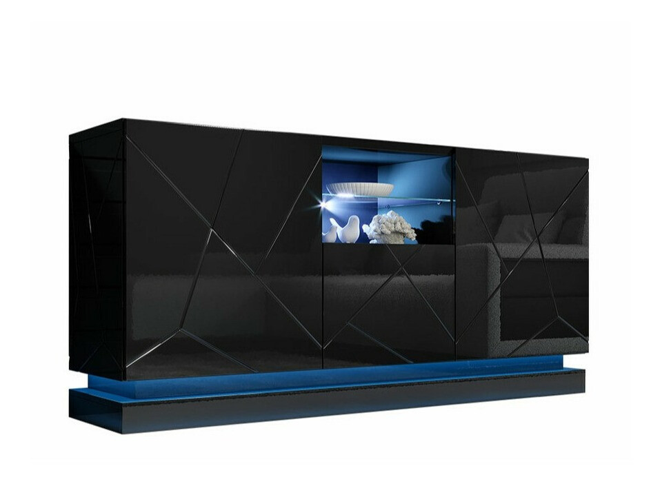 Szekrény Linar (Fekete + Fényes fekete)