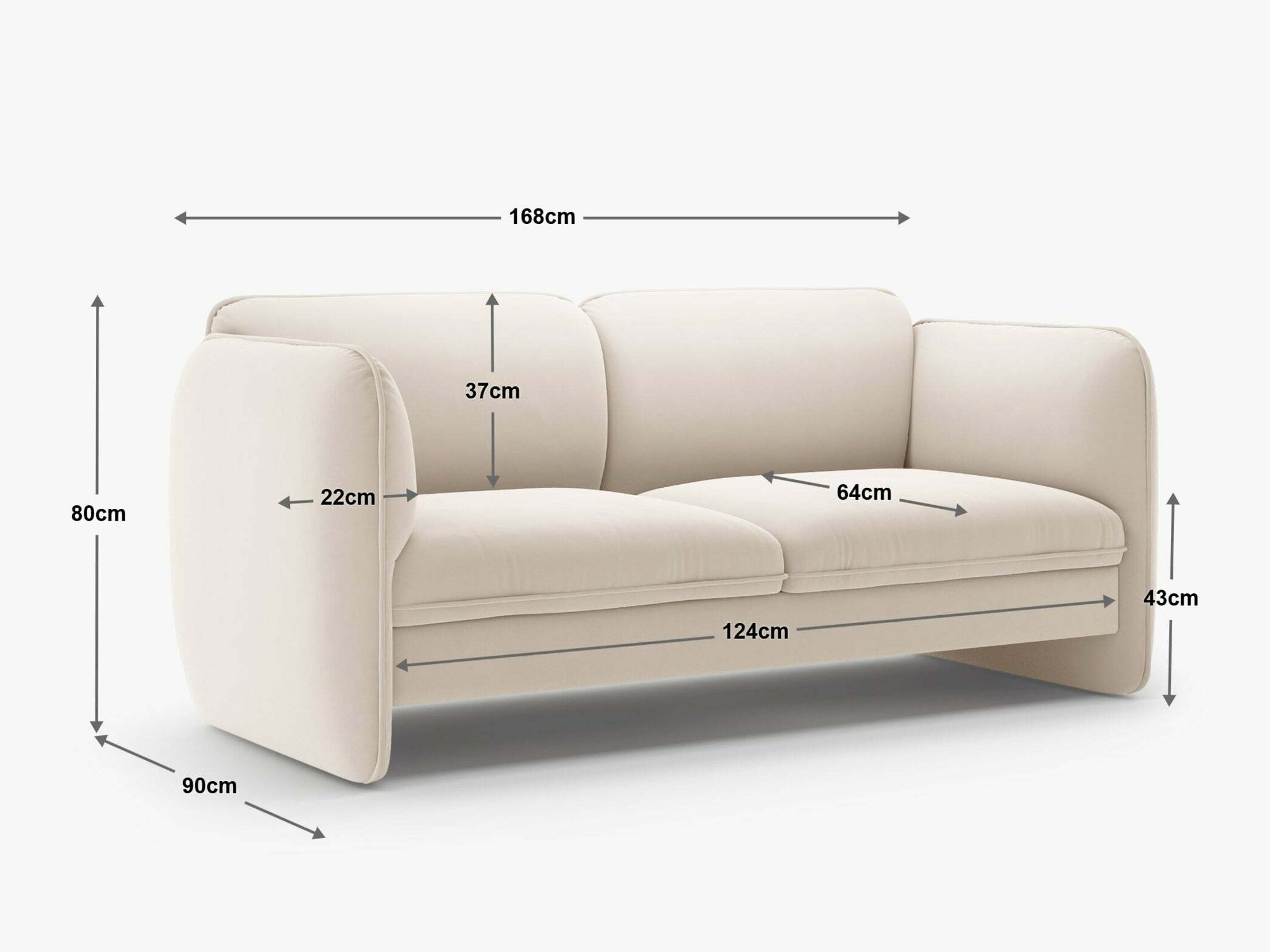 Kanapé Romsero 101 (Magic Velvet 2239)