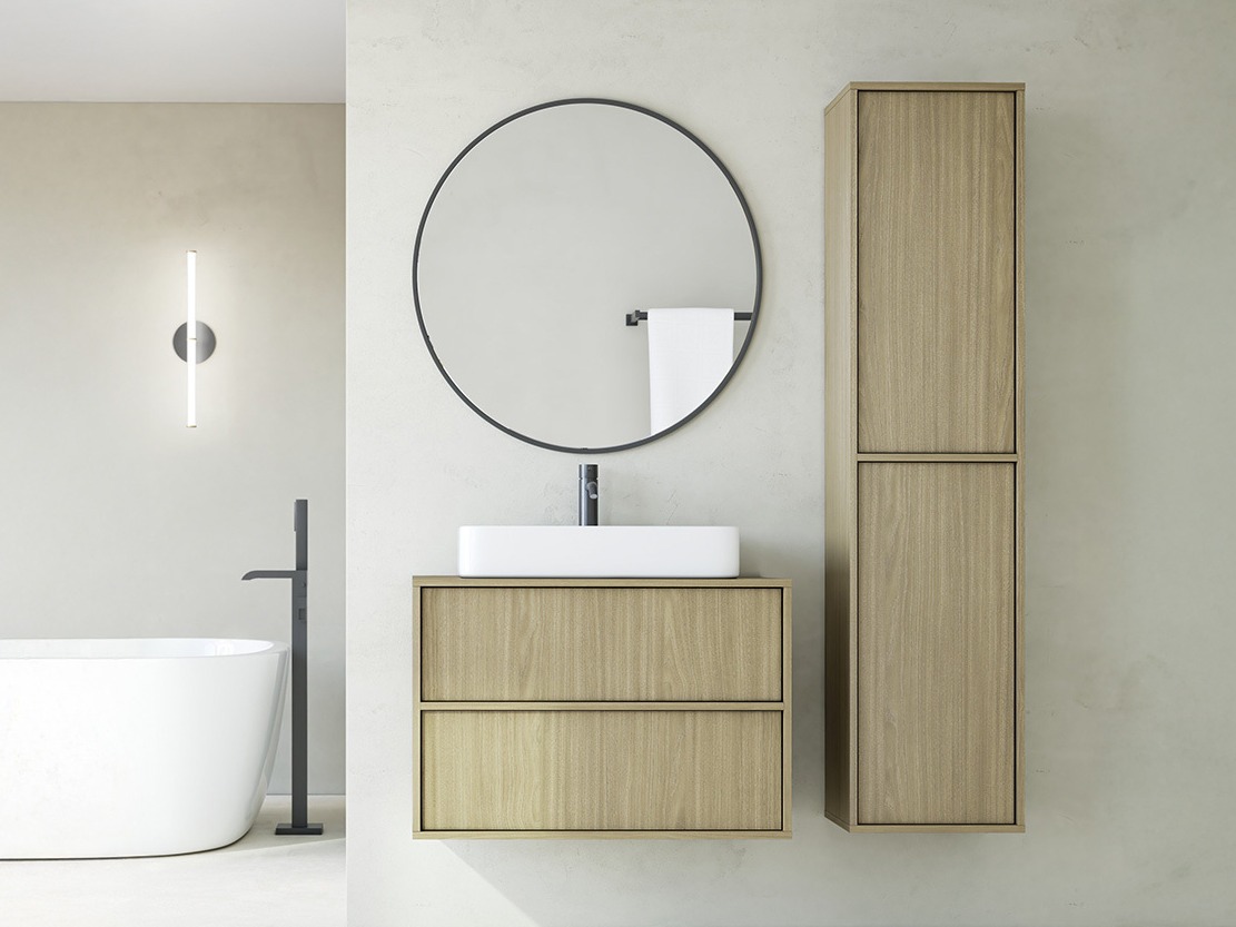 Fali szekrény mosdónak Burleson 510 (Tölgy)