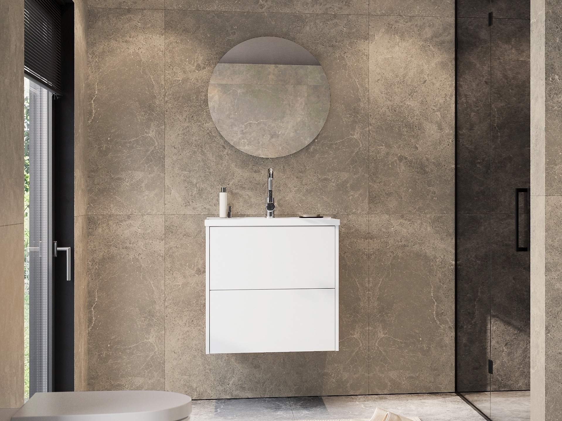 Fali szekrény mosdónak Sacramento 522 (Fehér)