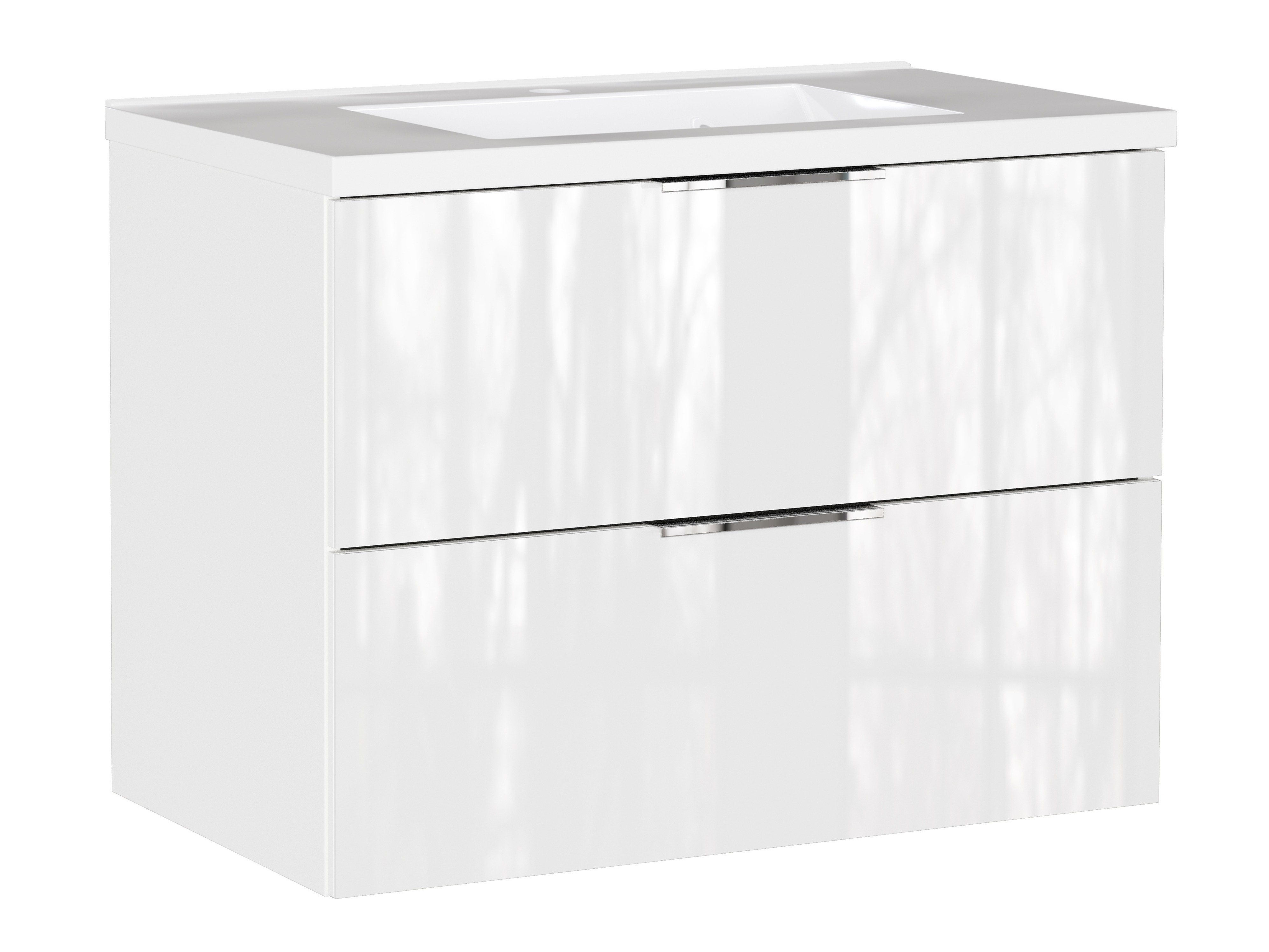 Fali szekrény mosdónak Sacramento 526 (Fényes fehér)