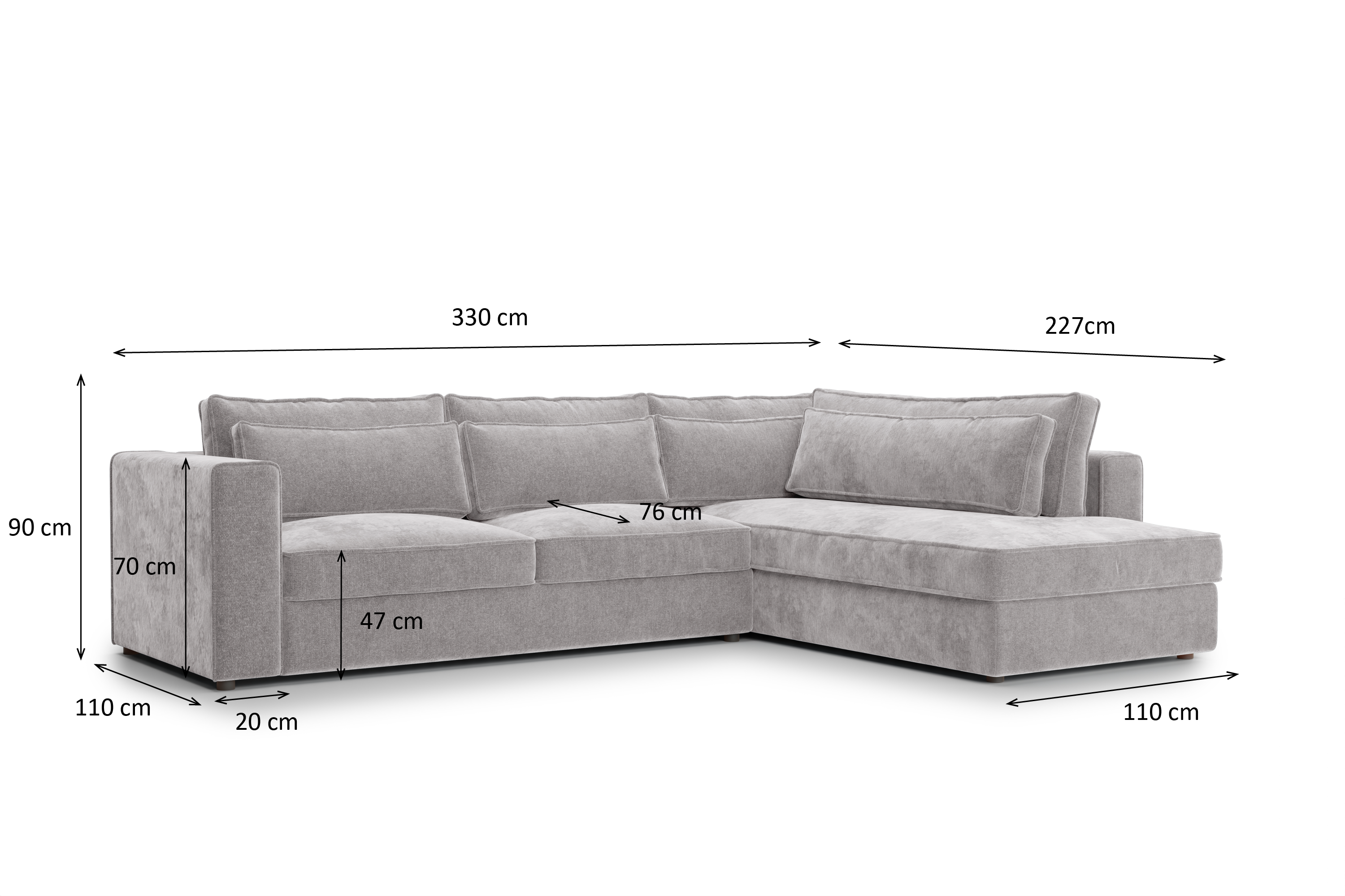 Sarokkanapé Rosemead 114 (Trenza 08)