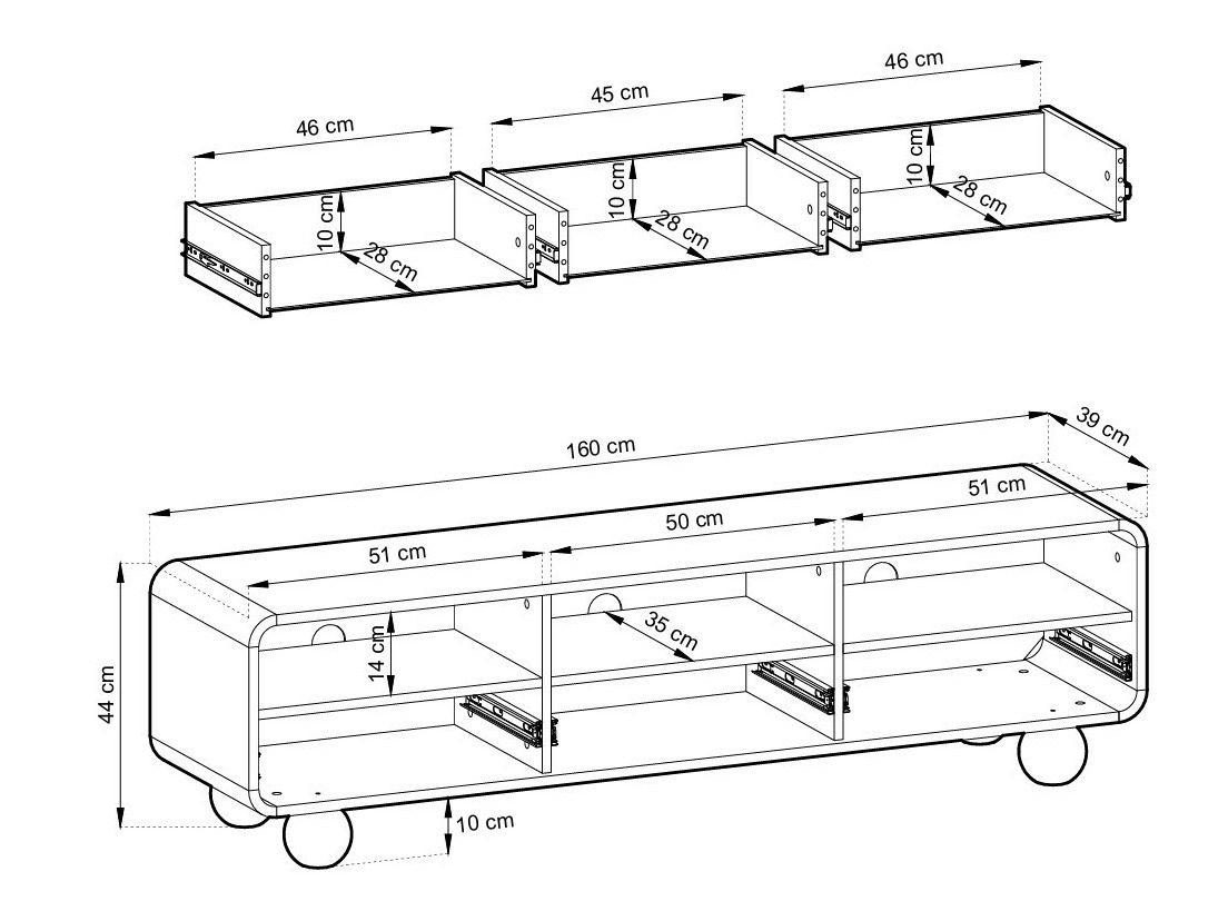 TV-állvány Vendori 100