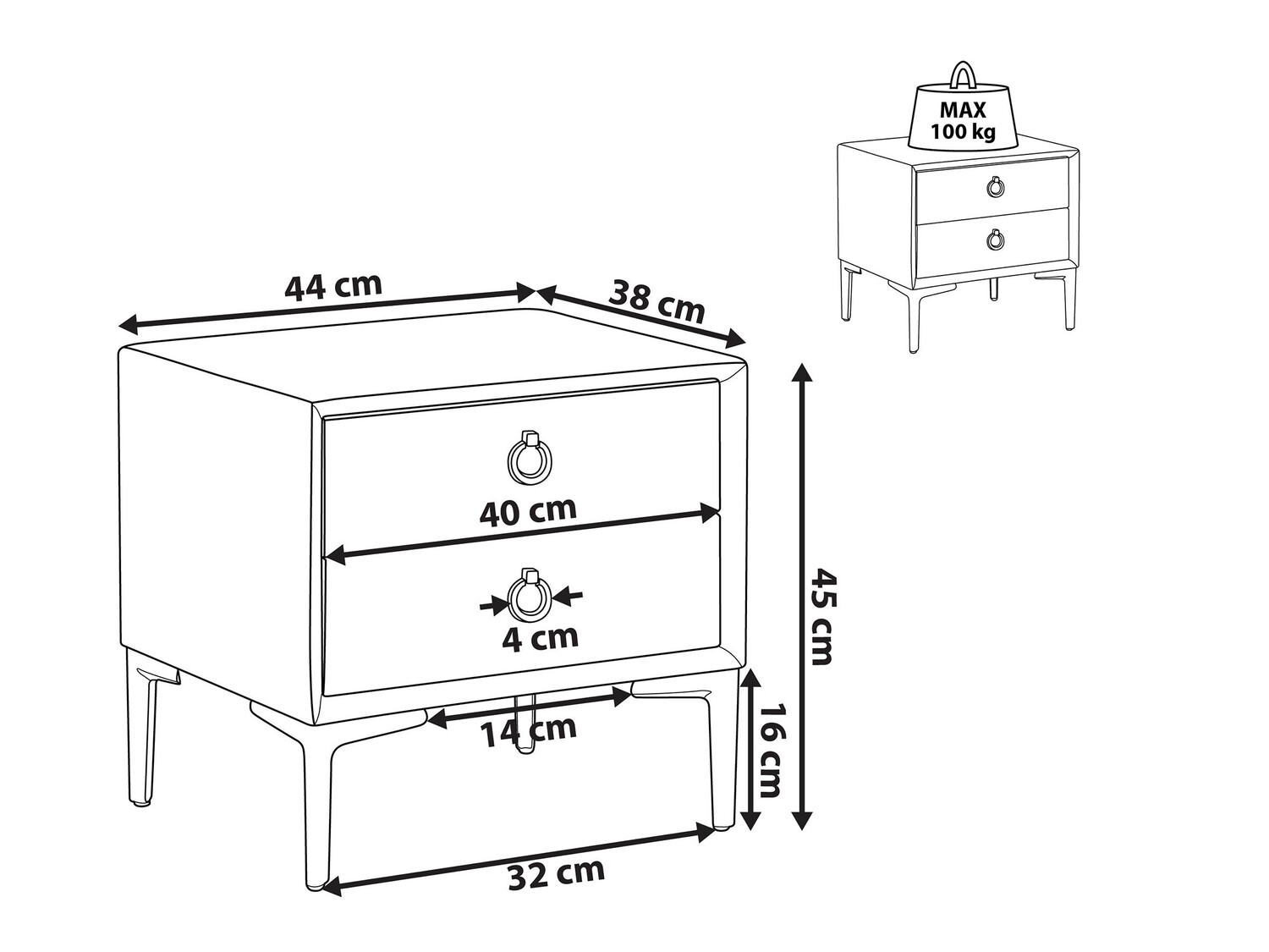 Éjjeliszekrény SH10589