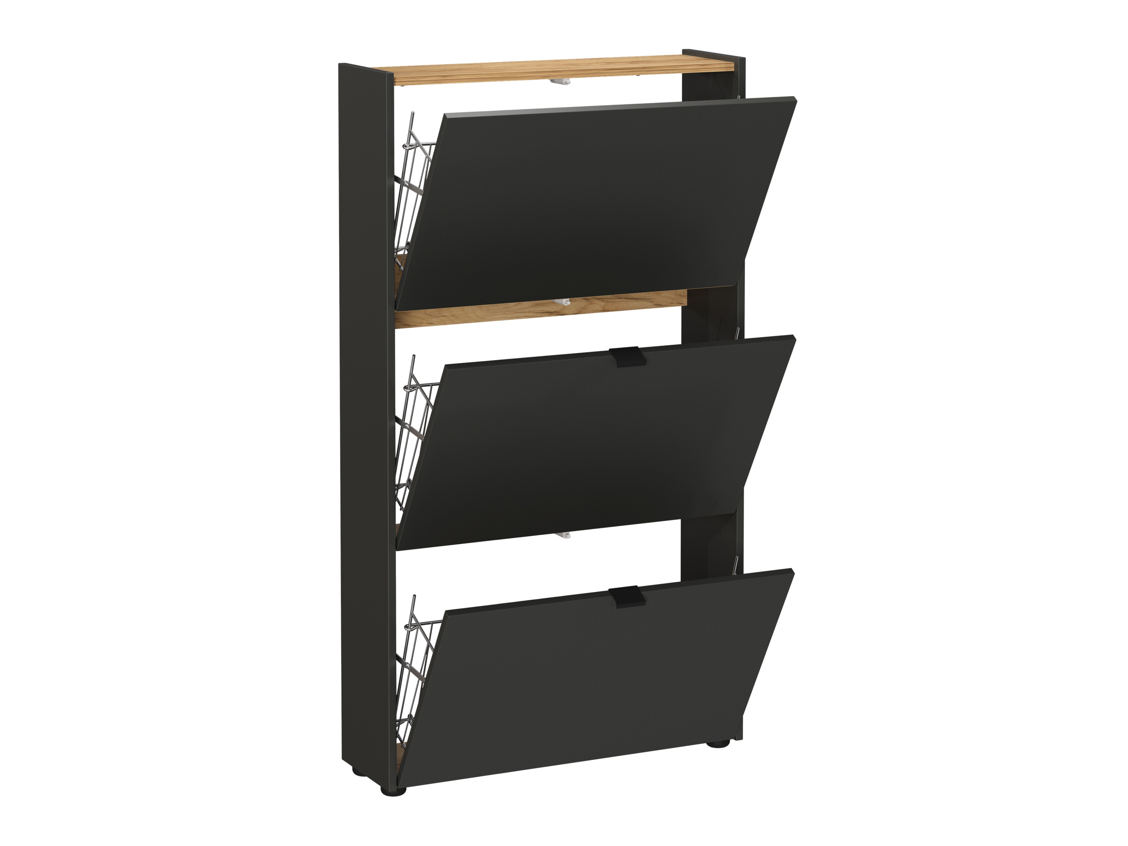 Cipőtároló Cirsale 113 (Navarra tölgy + Grafit)