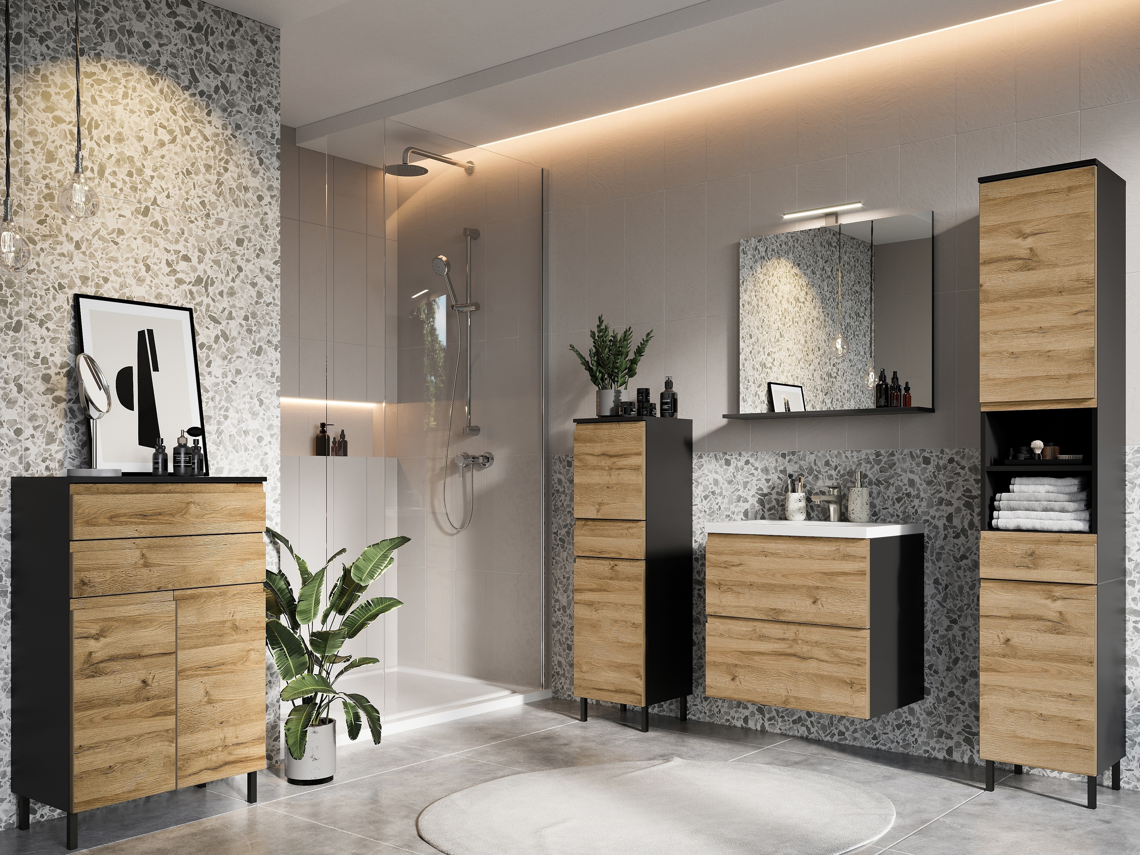 Fali szekrény mosdónak Talmira 117