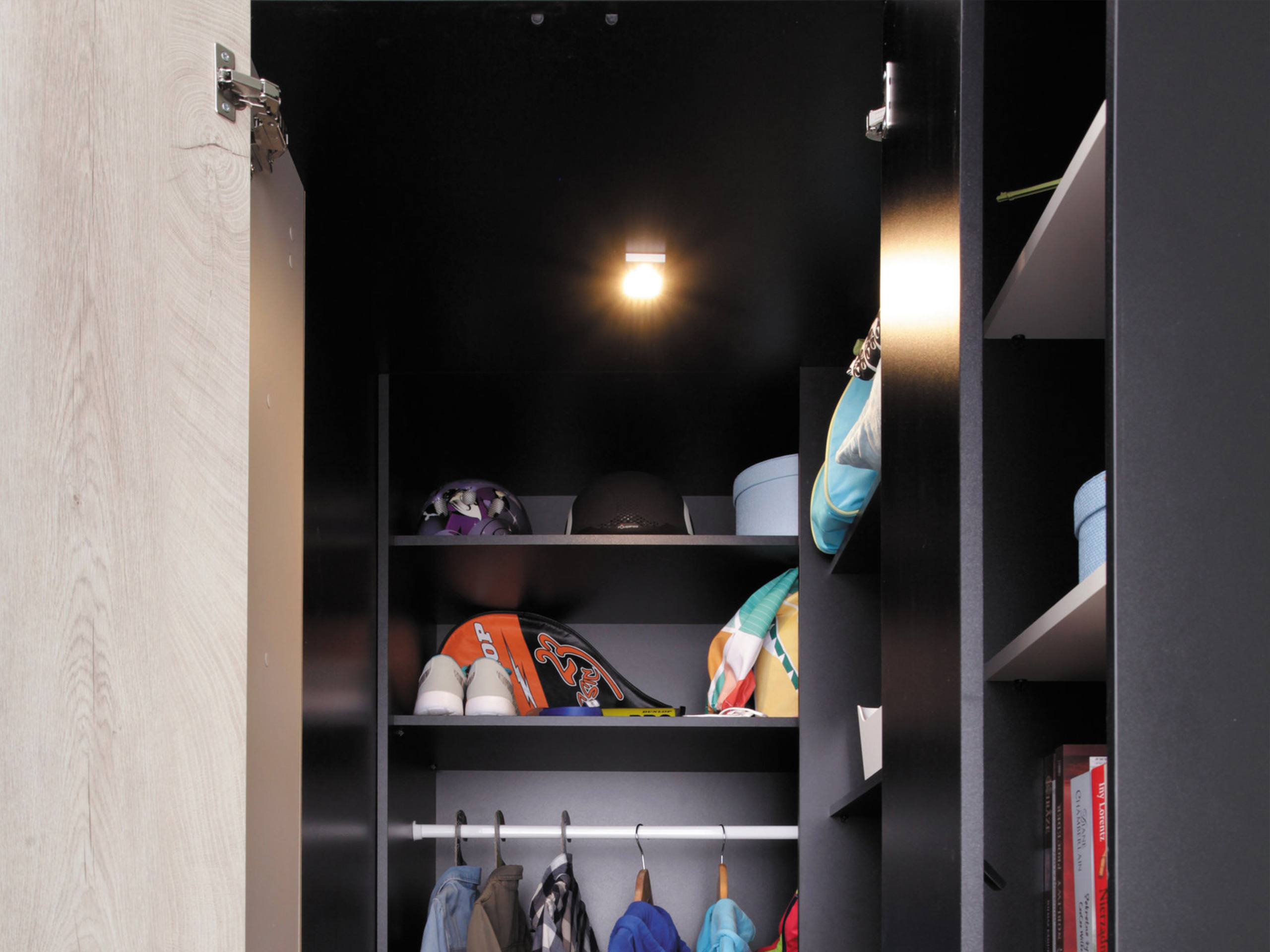 Sarokszekrény Camteso 113 (Fehér + Tölgy + Türkiz)