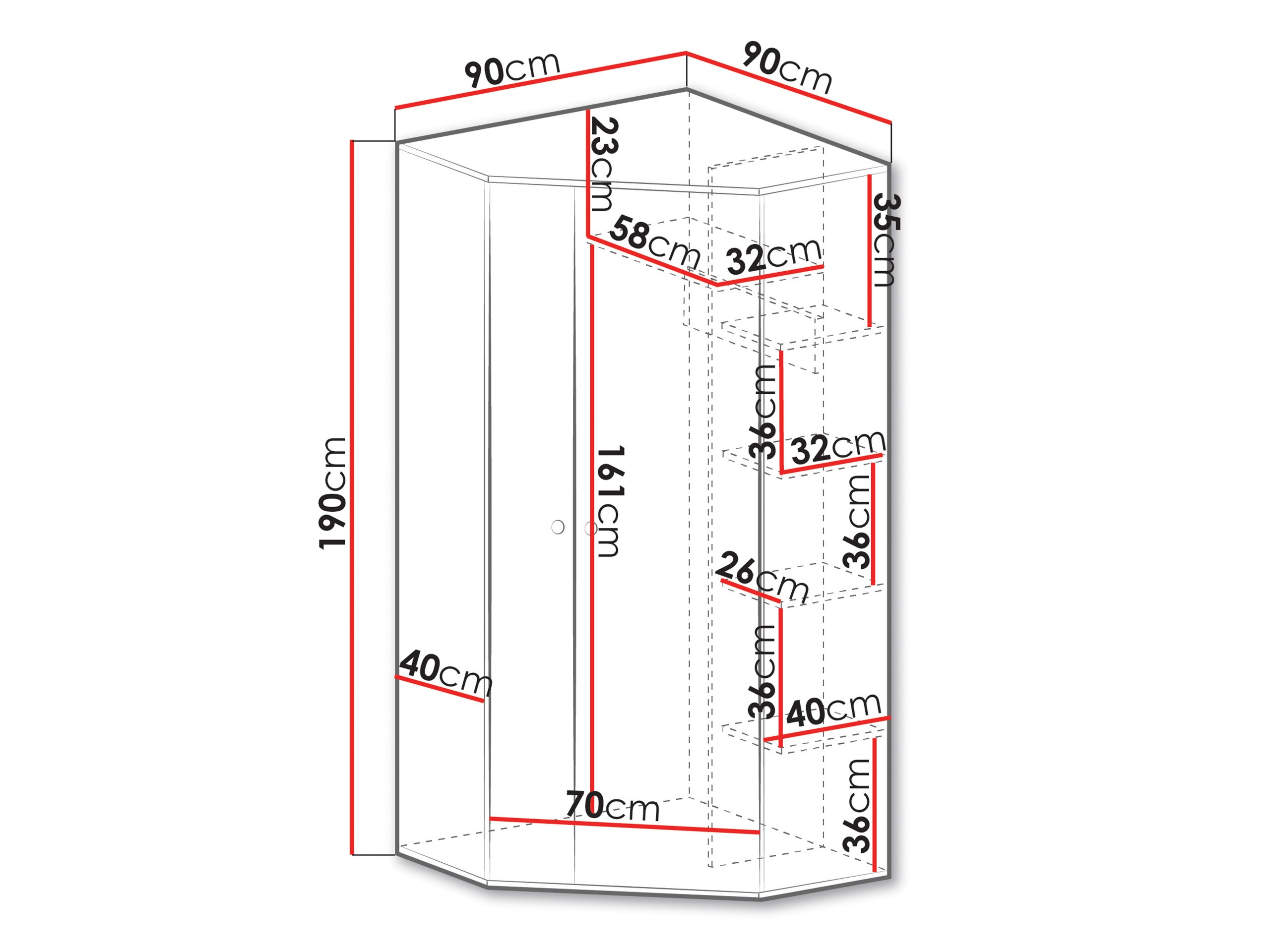 Sarokszekrény Tesmonu 101