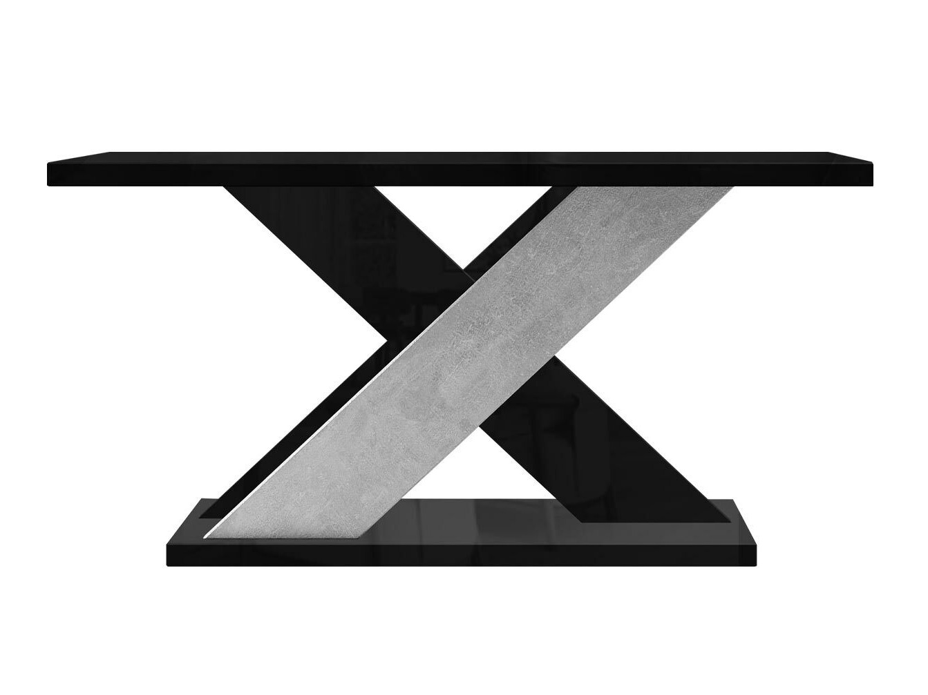 Dohányzóasztal Goodyear 116 (Fényes fekete + Beton)