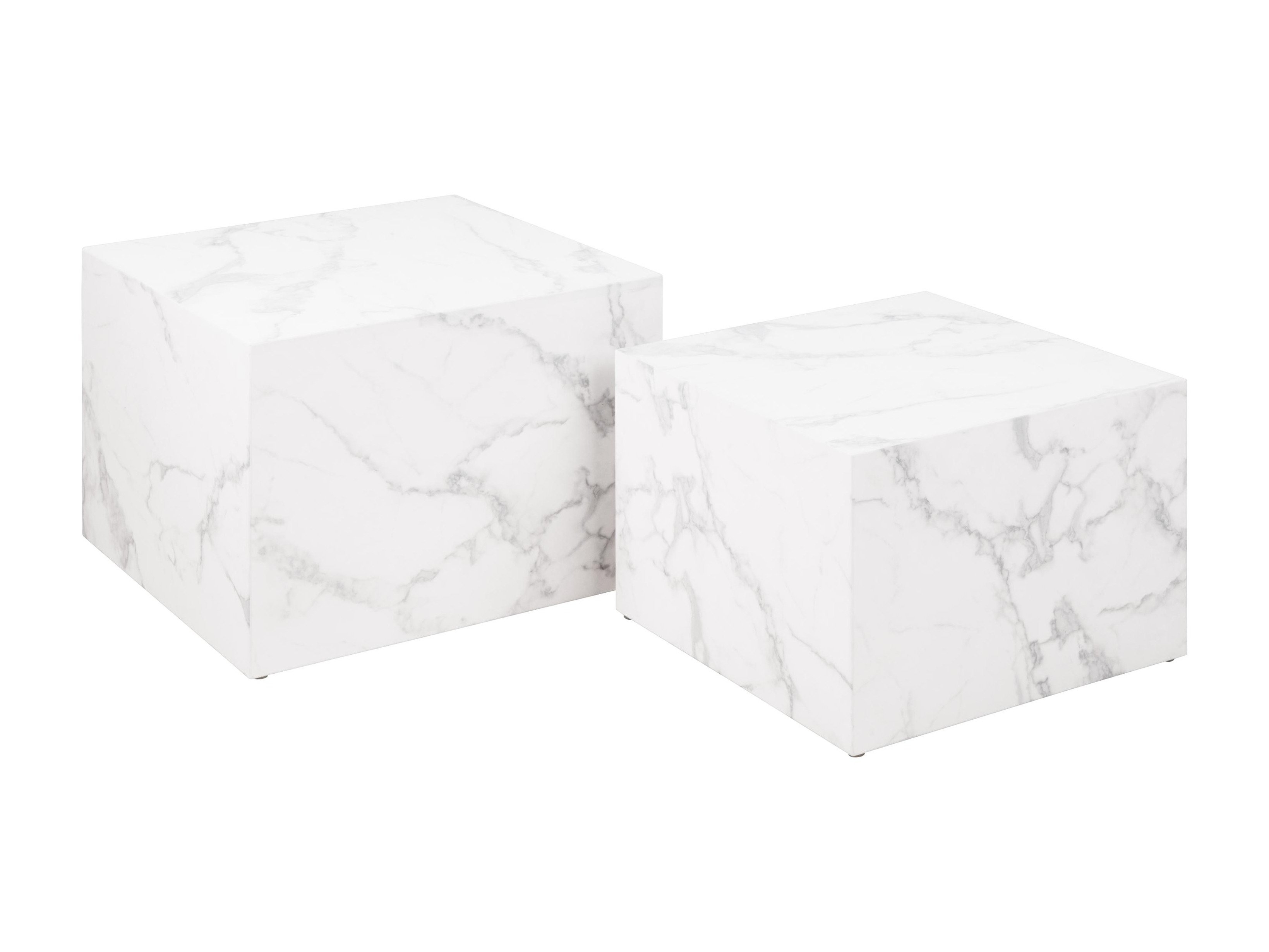 Dohányzóasztal szett Norsica 603 (Fehér márvány)