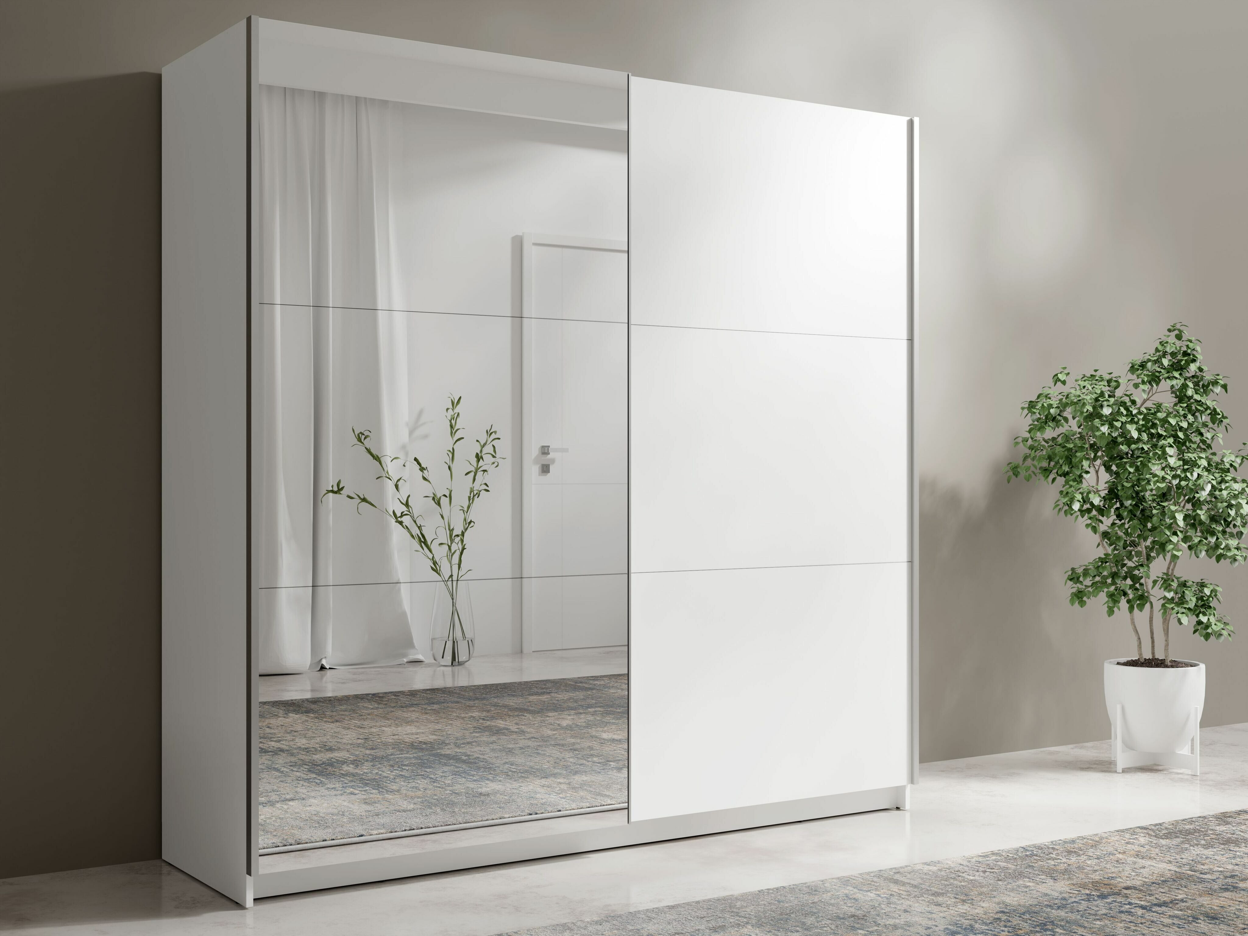 Gardróbszekrény Baytown 140 (Fehér)