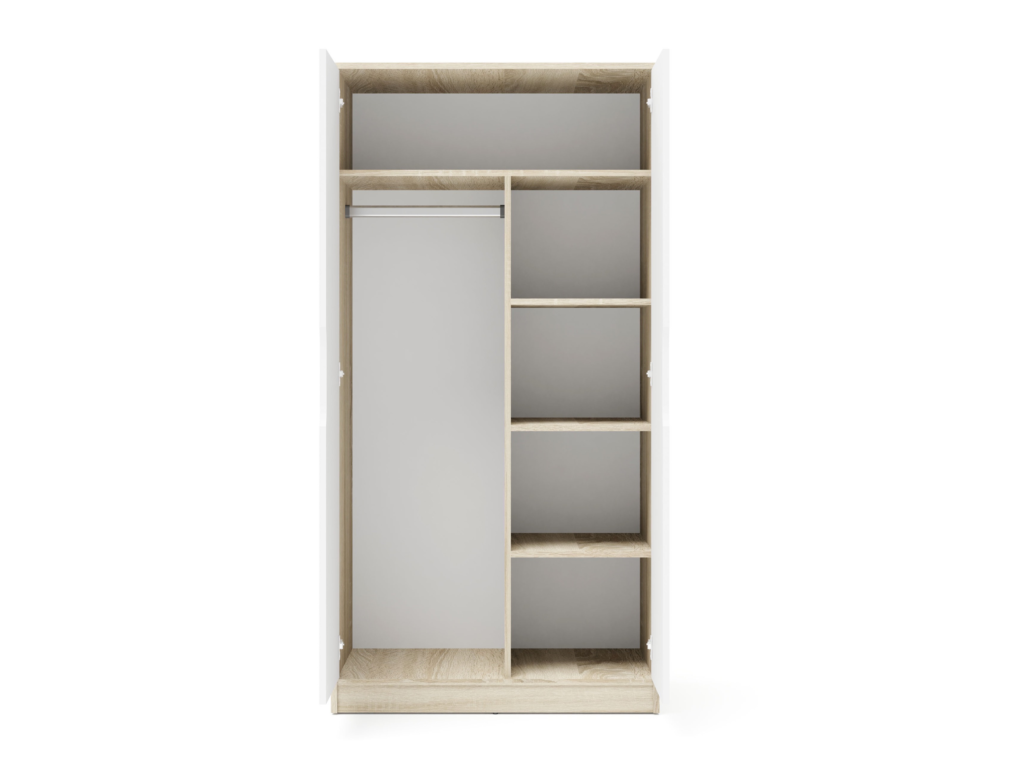 Gardróbszekrény Elitenu 101 (Sonoma tölgy + Fehér)