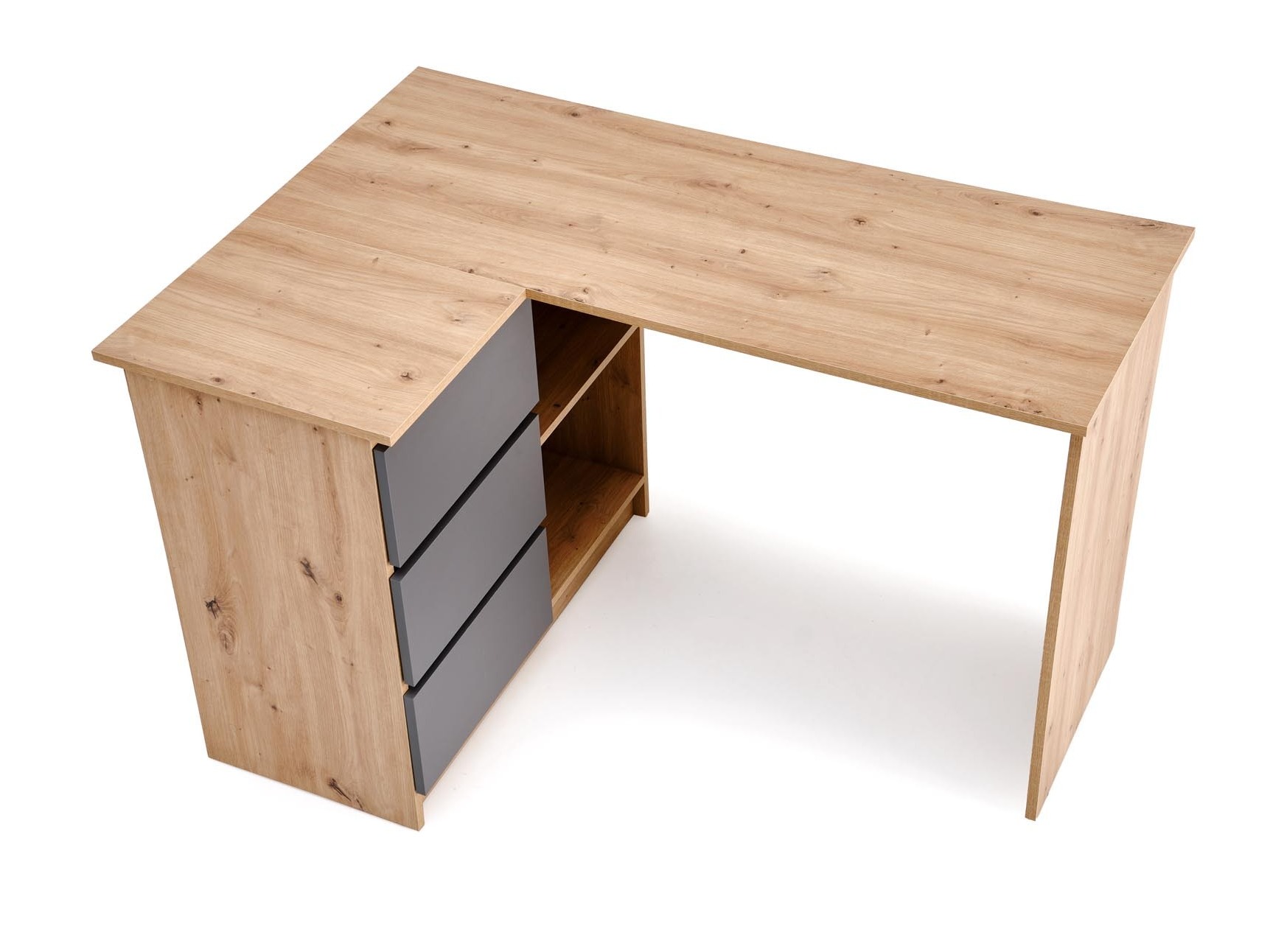 Sarok íróasztal Houston 1950 (Grafit + Artisan tölgy)