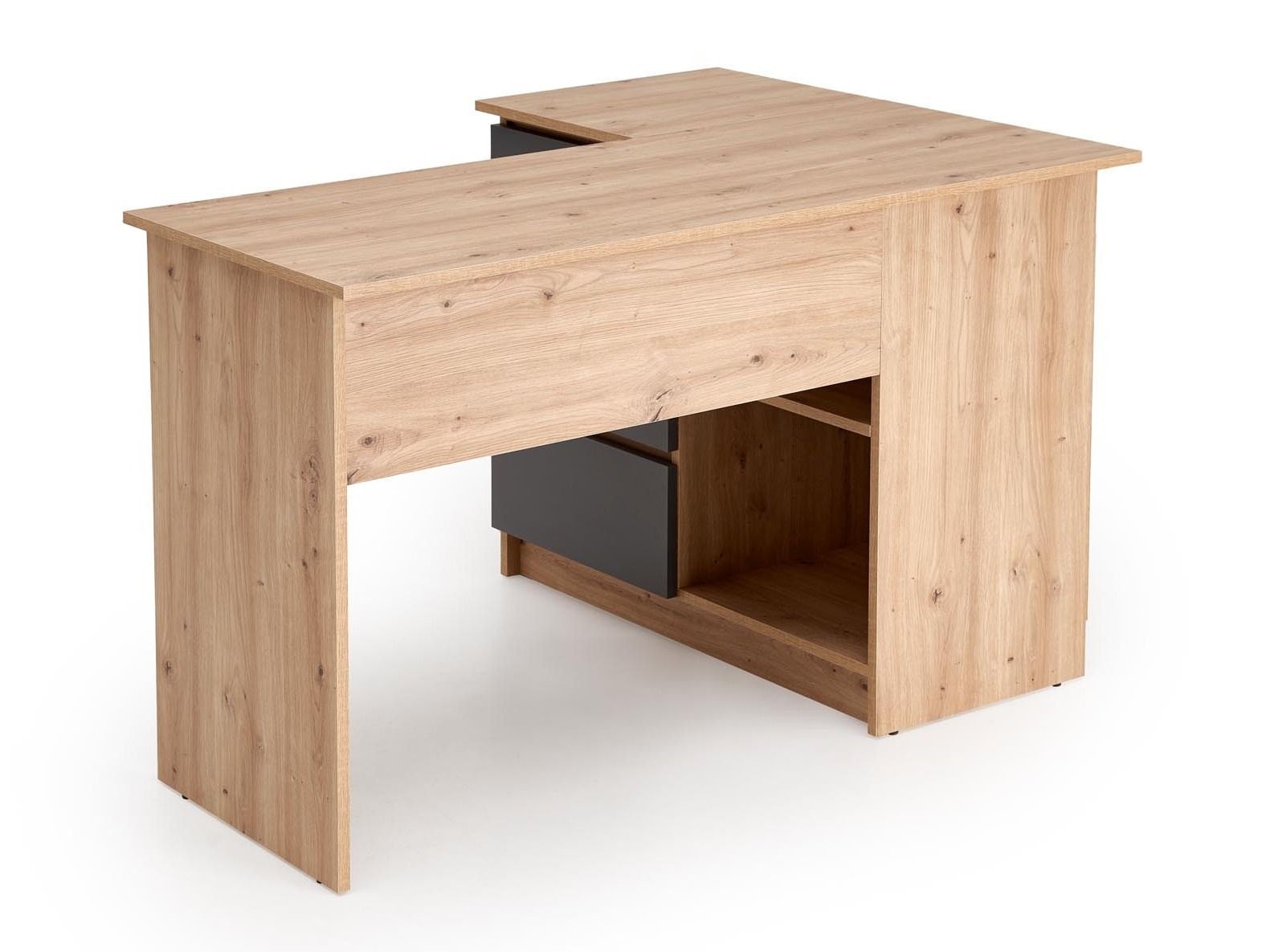 Sarok íróasztal Houston 1950 (Grafit + Artisan tölgy)