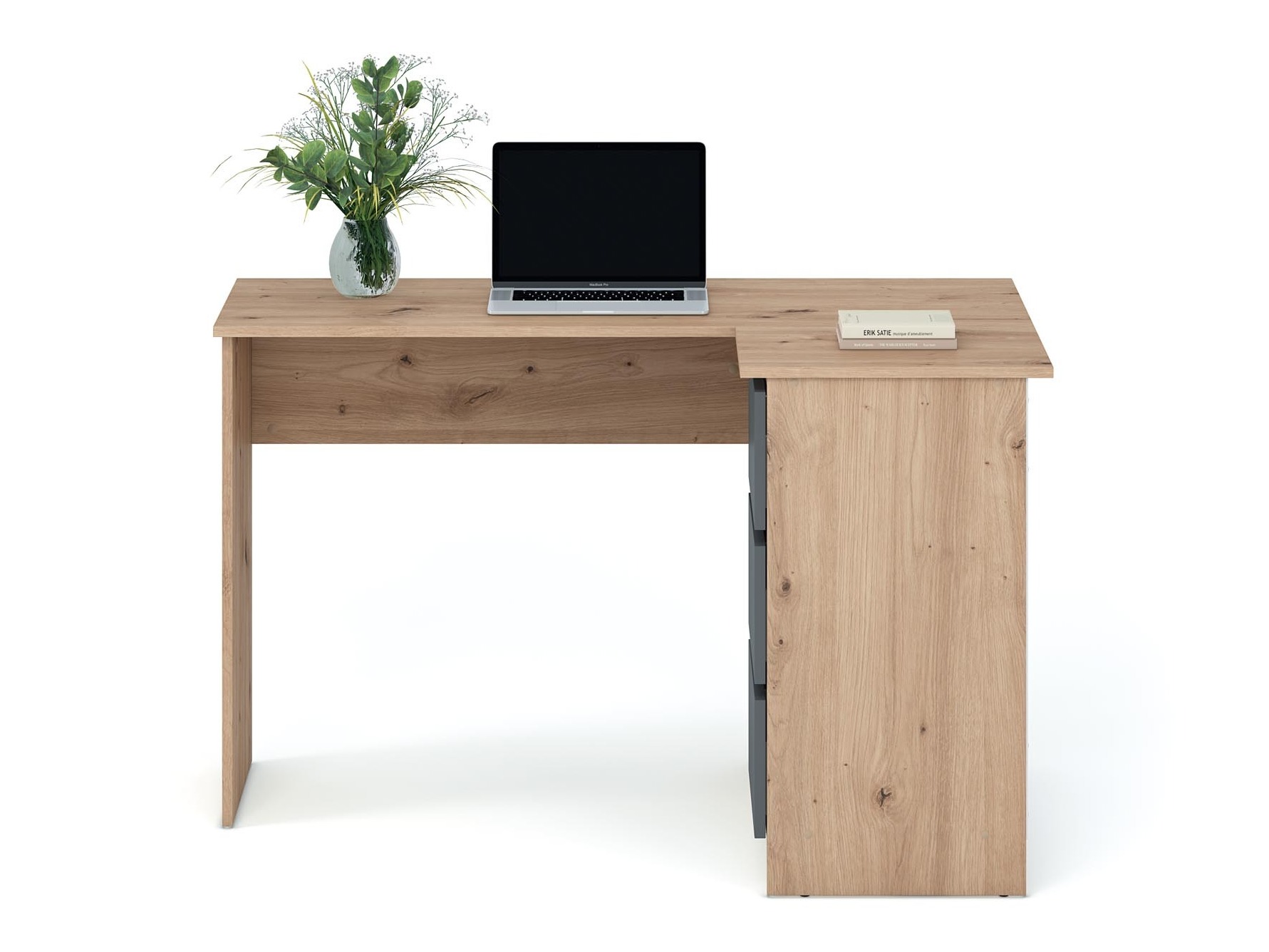 Sarok íróasztal Houston 1950 (Grafit + Artisan tölgy)