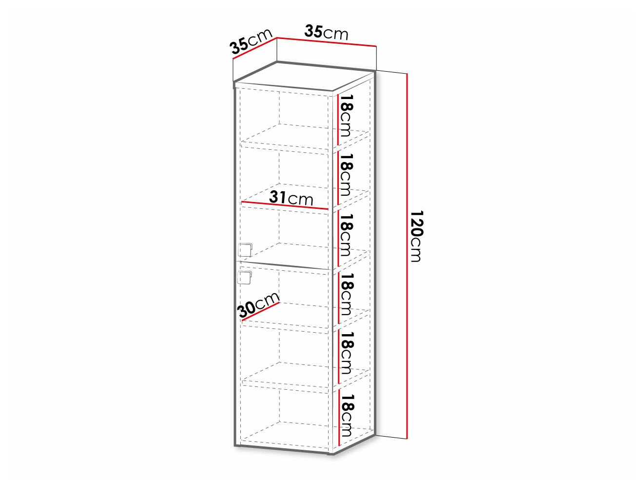 Fali fürdőszoba szekrény SH10616 sérült csomagolással