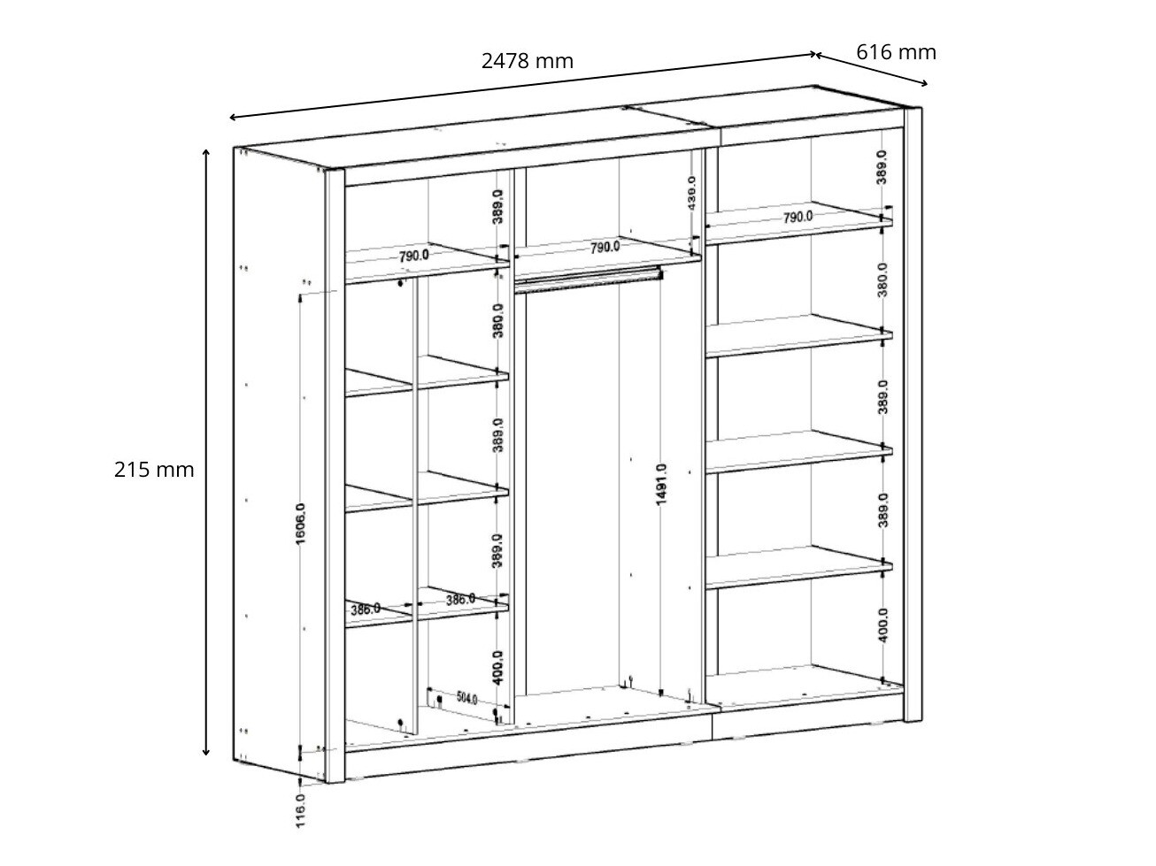 Gardróbszekrény Baytown 141 (Sonoma tölgy)