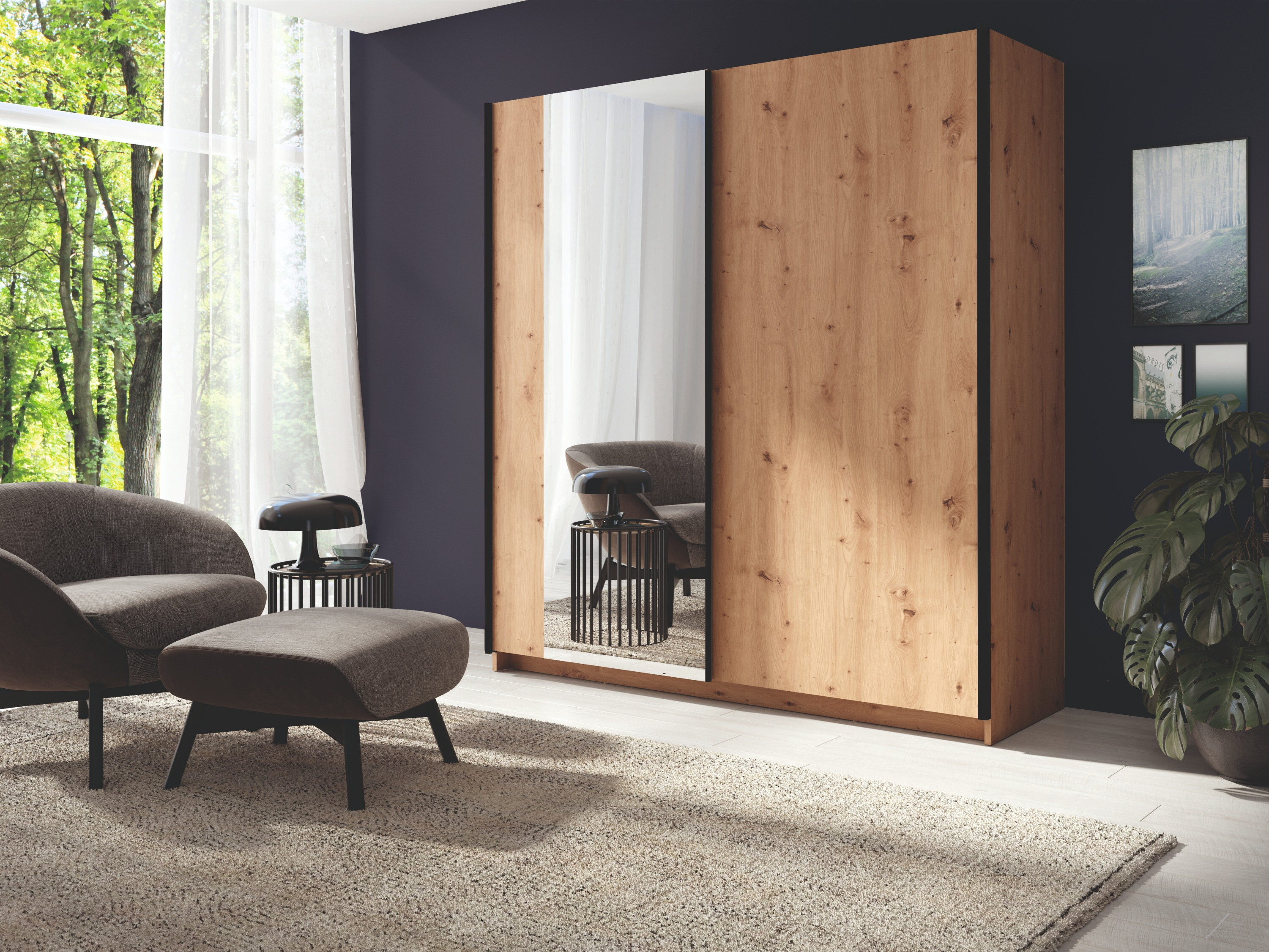 Gardróbszekrény Baytown 145 (Artisan tölgy)