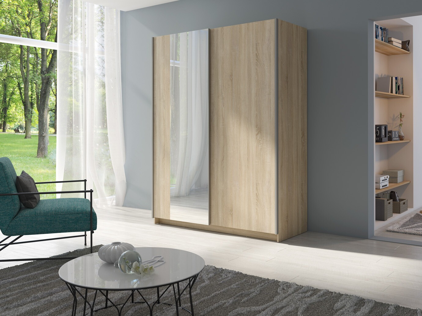 Gardróbszekrény Baytown 146 (Sonoma tölgy)