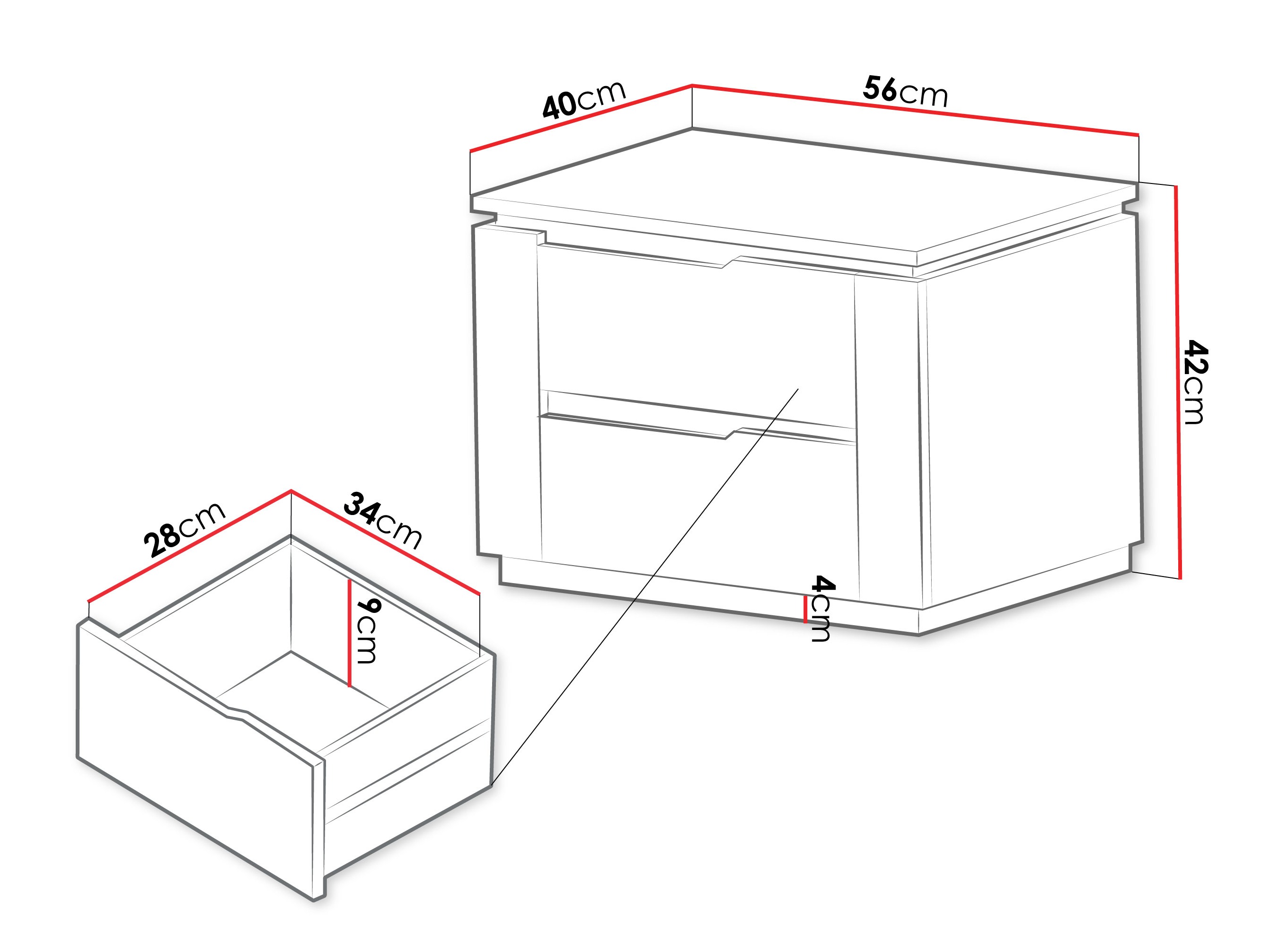 Éjjeliszekrény Comfivo Ovitas
