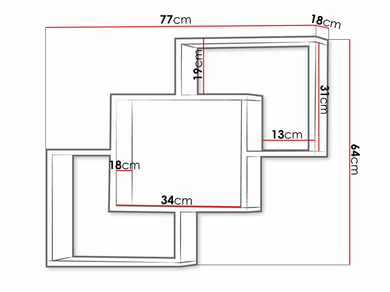 Fali polc Lorelie 121 (Triufel tölgy)