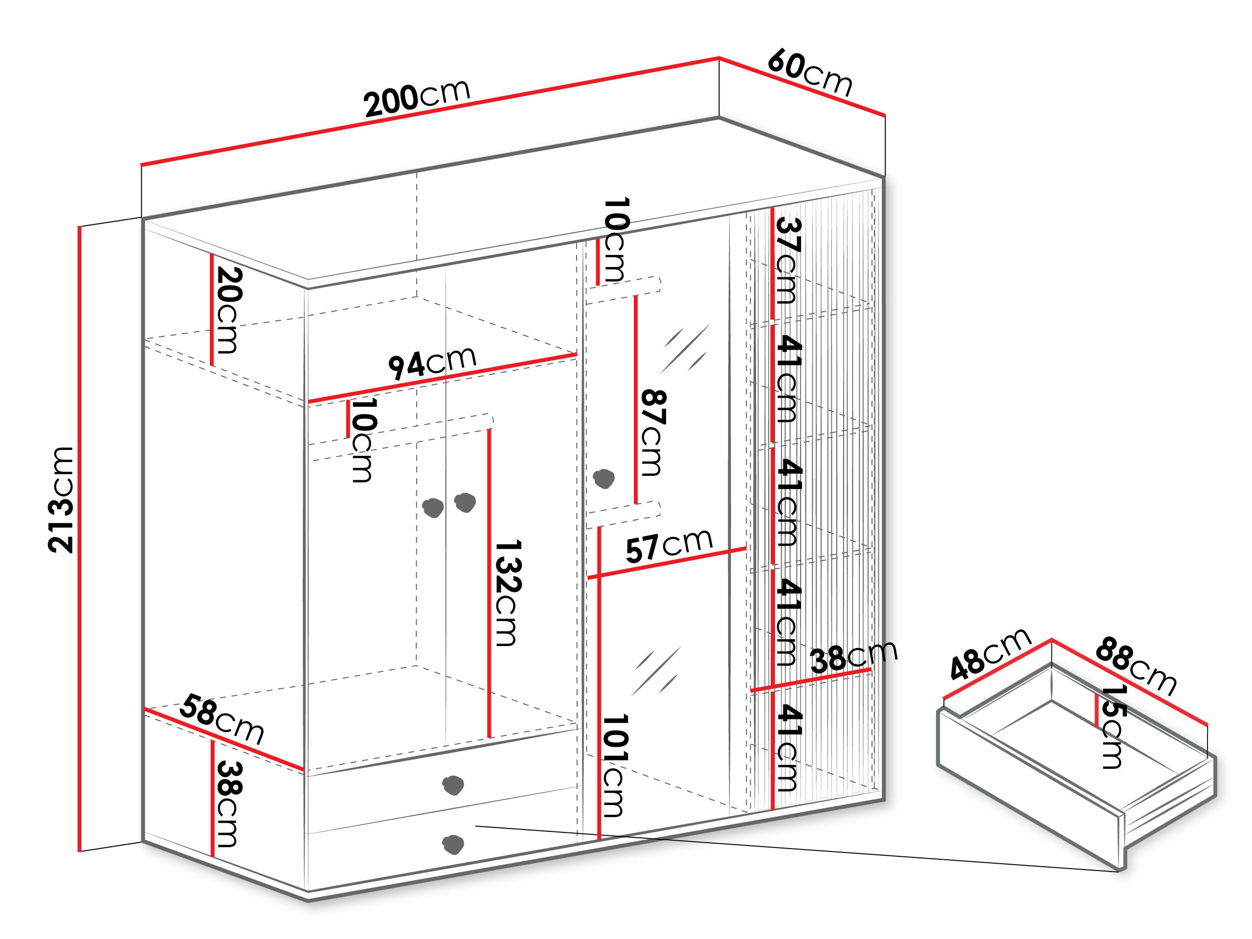 Gardróbszekrény Venmava 114