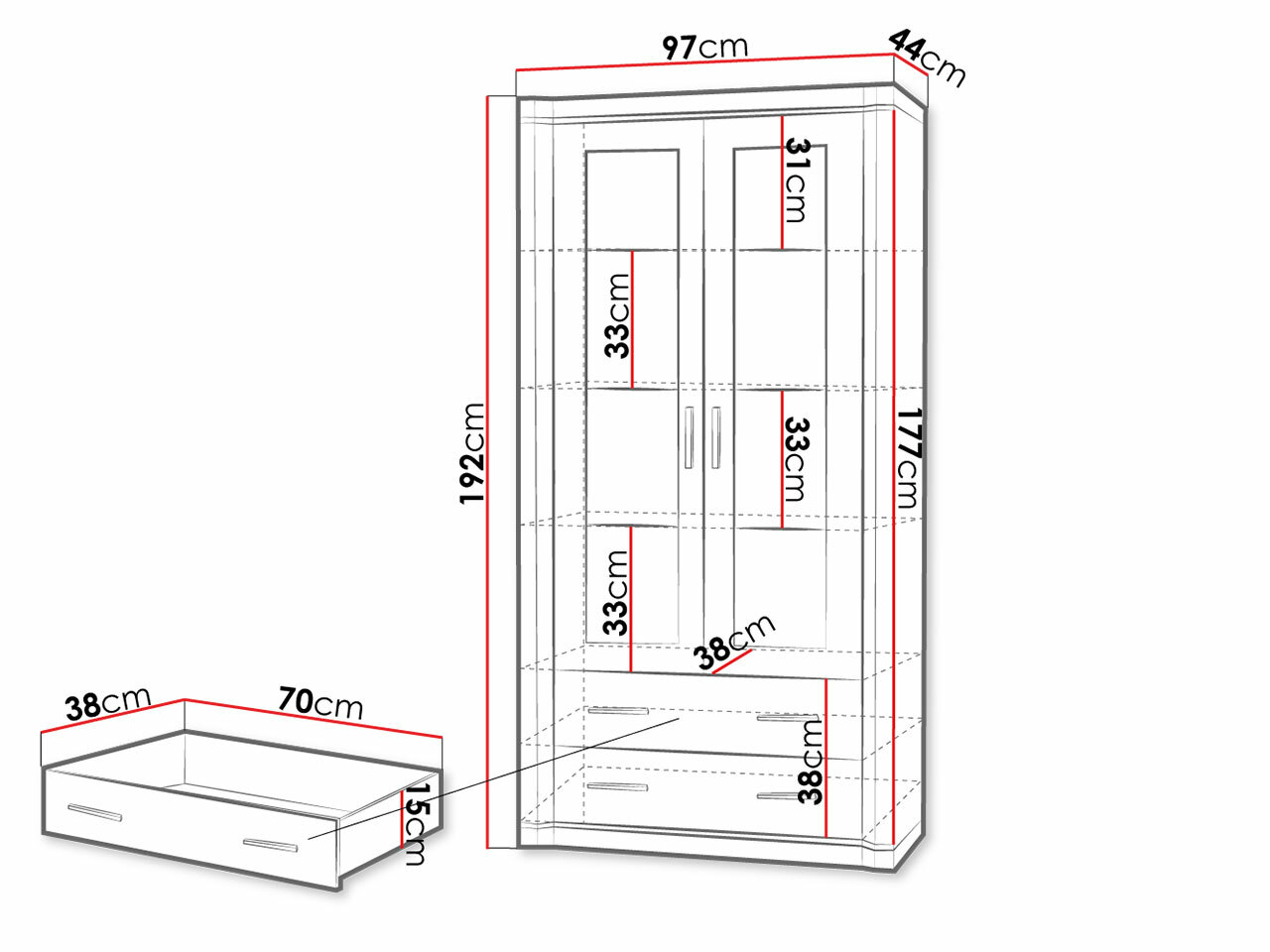 Könyvespolc Lorelie 116 (Triufel tölgy)