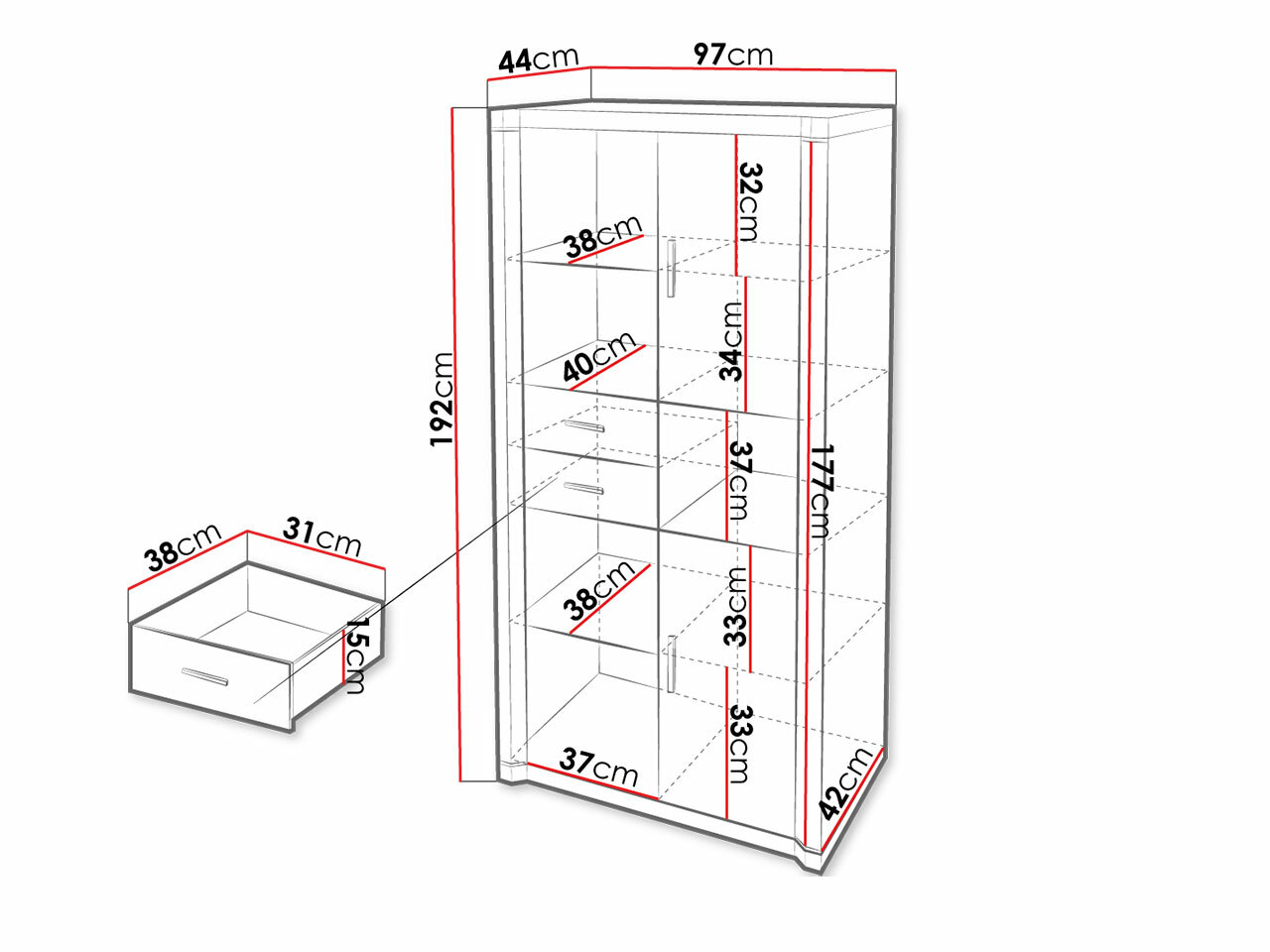 Könyvespolc Lorelie 120 (Triufel)