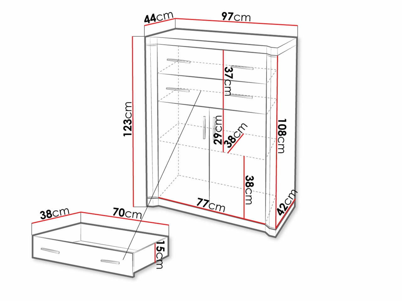 Komód Lorelie 105 (Triufel tölgy)